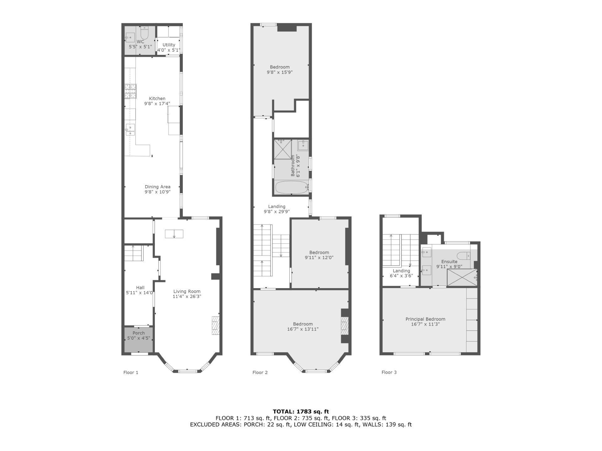 Floorplan of 4 bedroom Mid Terrace House for sale, Mount Pleasant, Bangor, County Down, BT20
