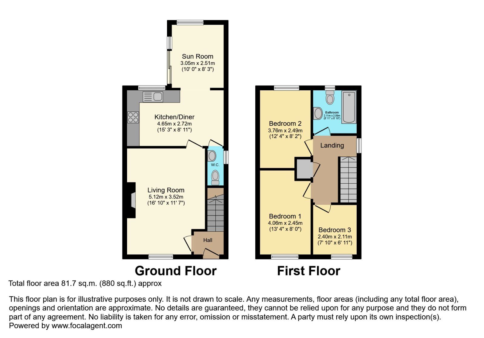 Floorplan of 3 bedroom Semi Detached House for sale, Linen Crescent, Bangor, County Down, BT19