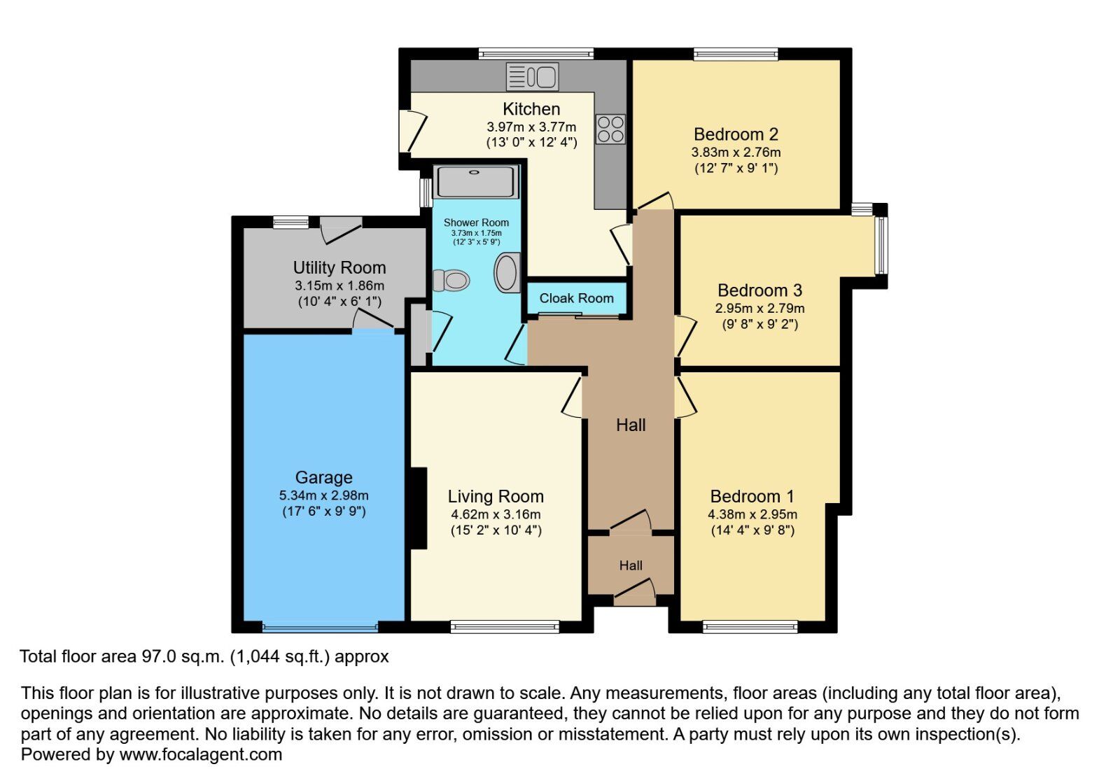 Floorplan of 3 bedroom Detached Bungalow for sale, Ballywalter Road, Millisle, County Down, BT22