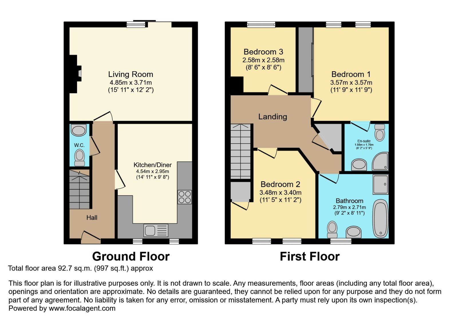 Floorplan of 3 bedroom Mid Terrace House for sale, Regency Square, Bangor, County Down, BT19