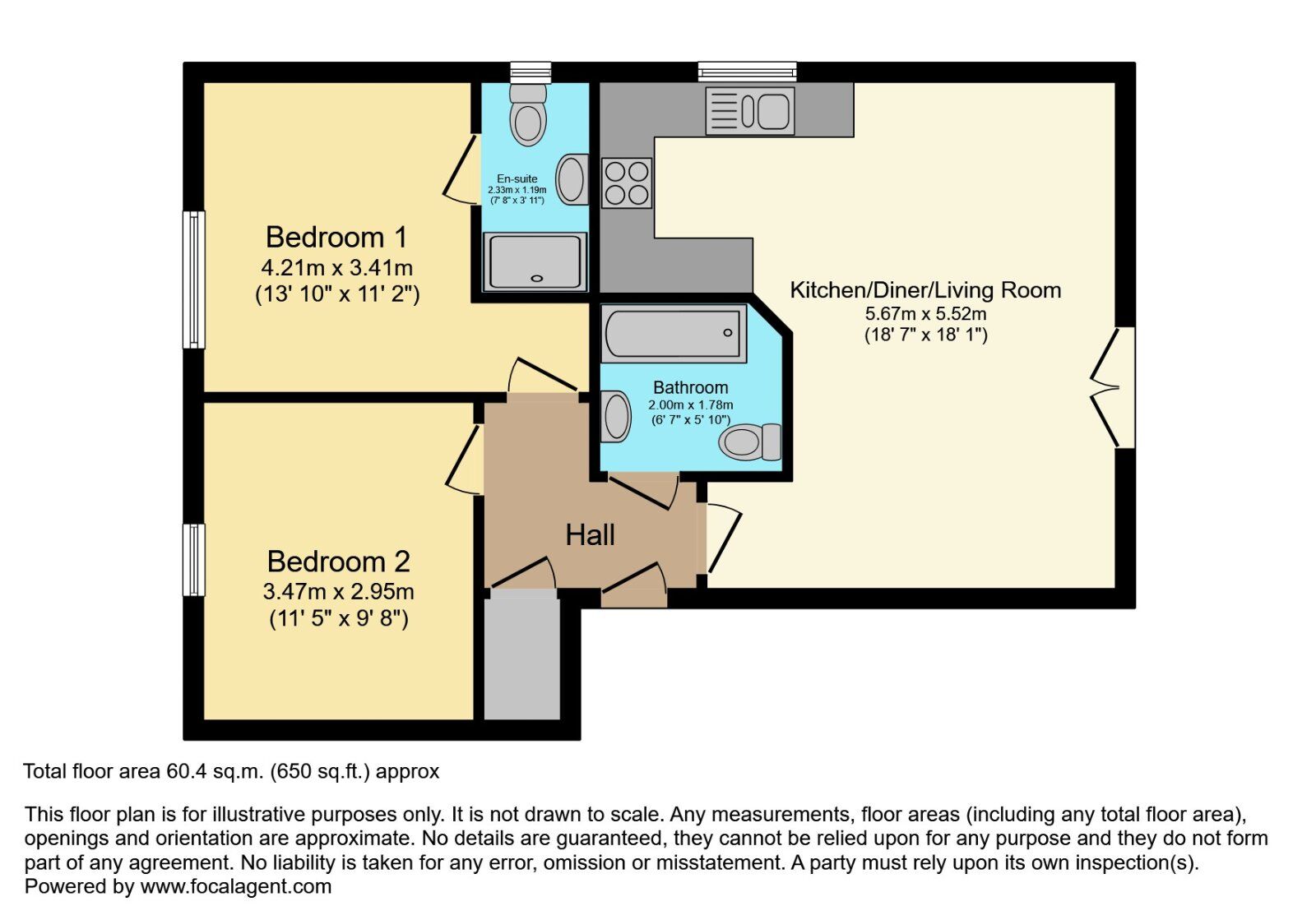 Floorplan of 2 bedroom  Flat for sale, Faulkner Road, Bangor, County Down, BT20