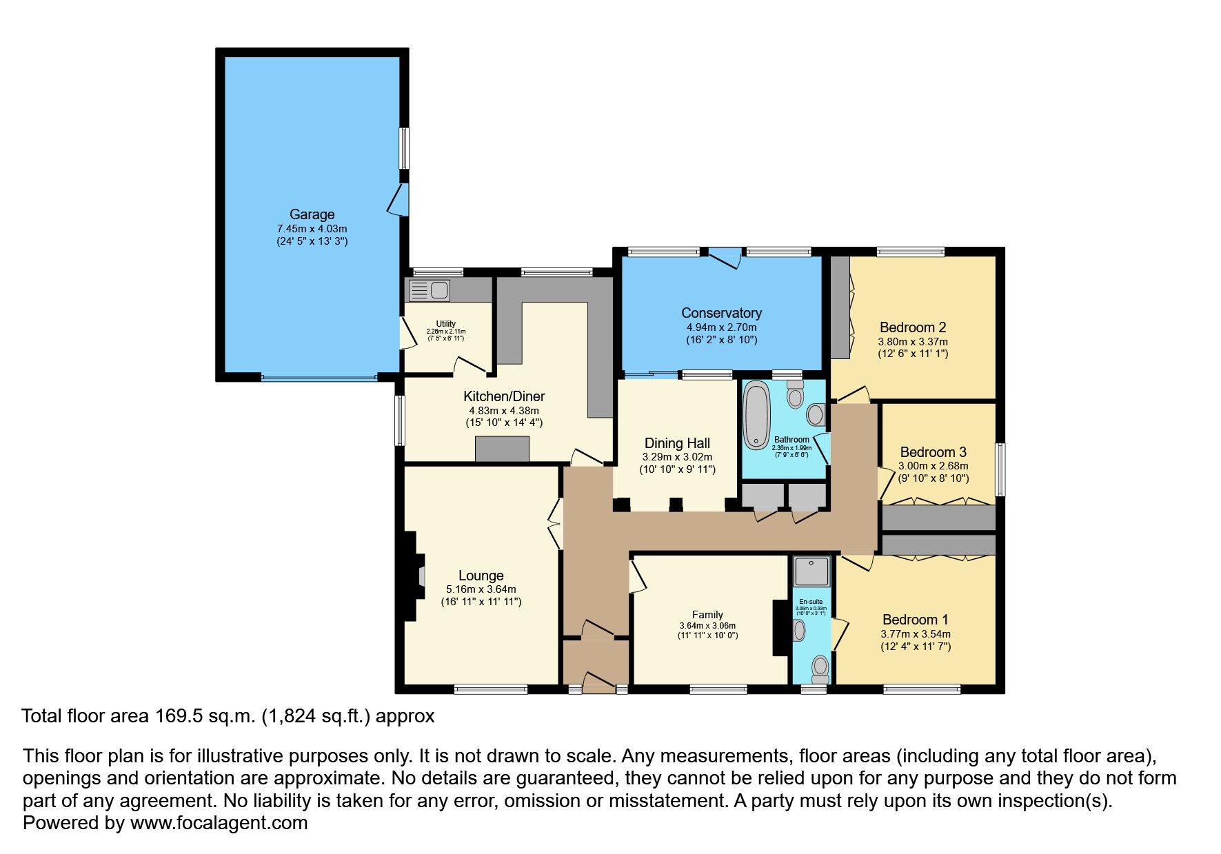 Floorplan of 3 bedroom Detached Bungalow for sale, Breckenridge, Donaghadee, County Down, BT21