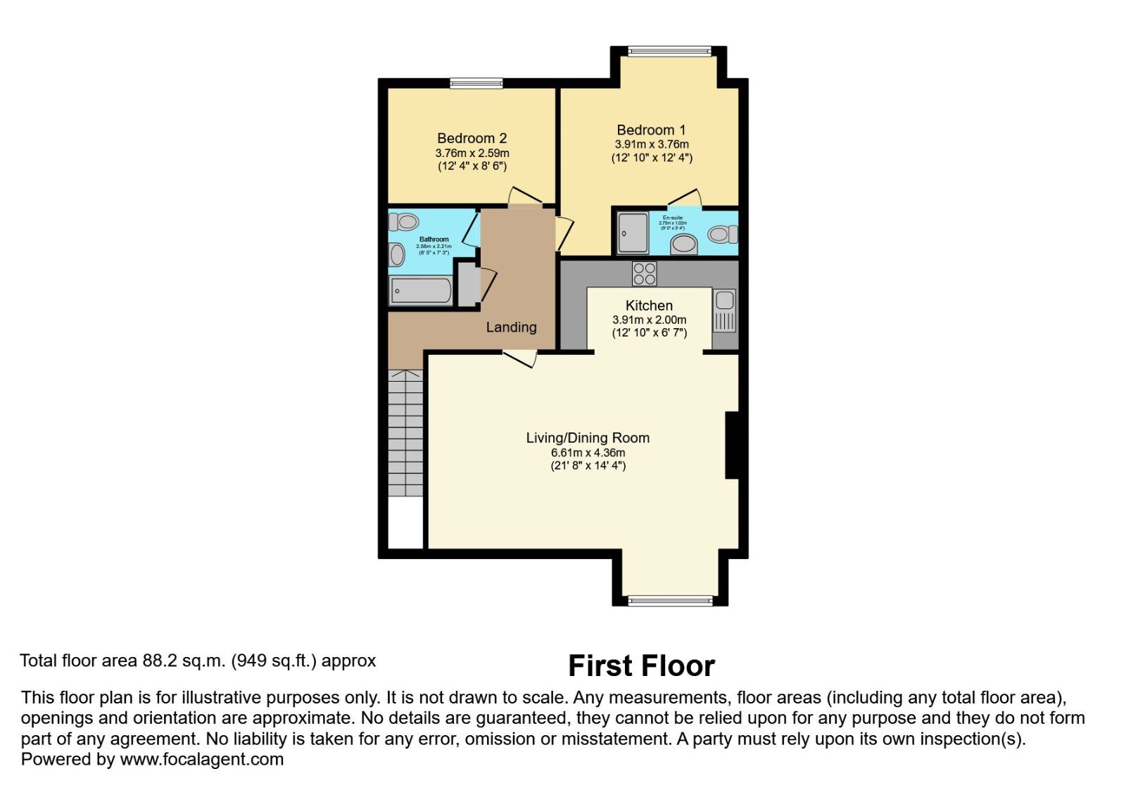 Floorplan of 2 bedroom  Flat for sale, Ballykillaire Terrace, Bangor, County Down, BT19