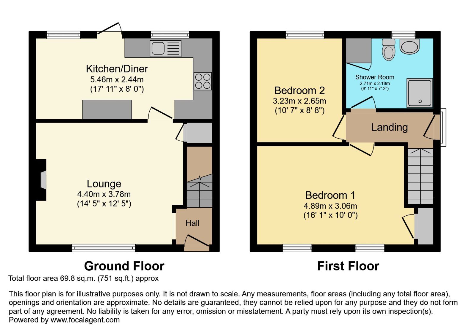 Floorplan of 2 bedroom End Terrace House for sale, Springwell Crescent, Groomsport, County Down, BT19