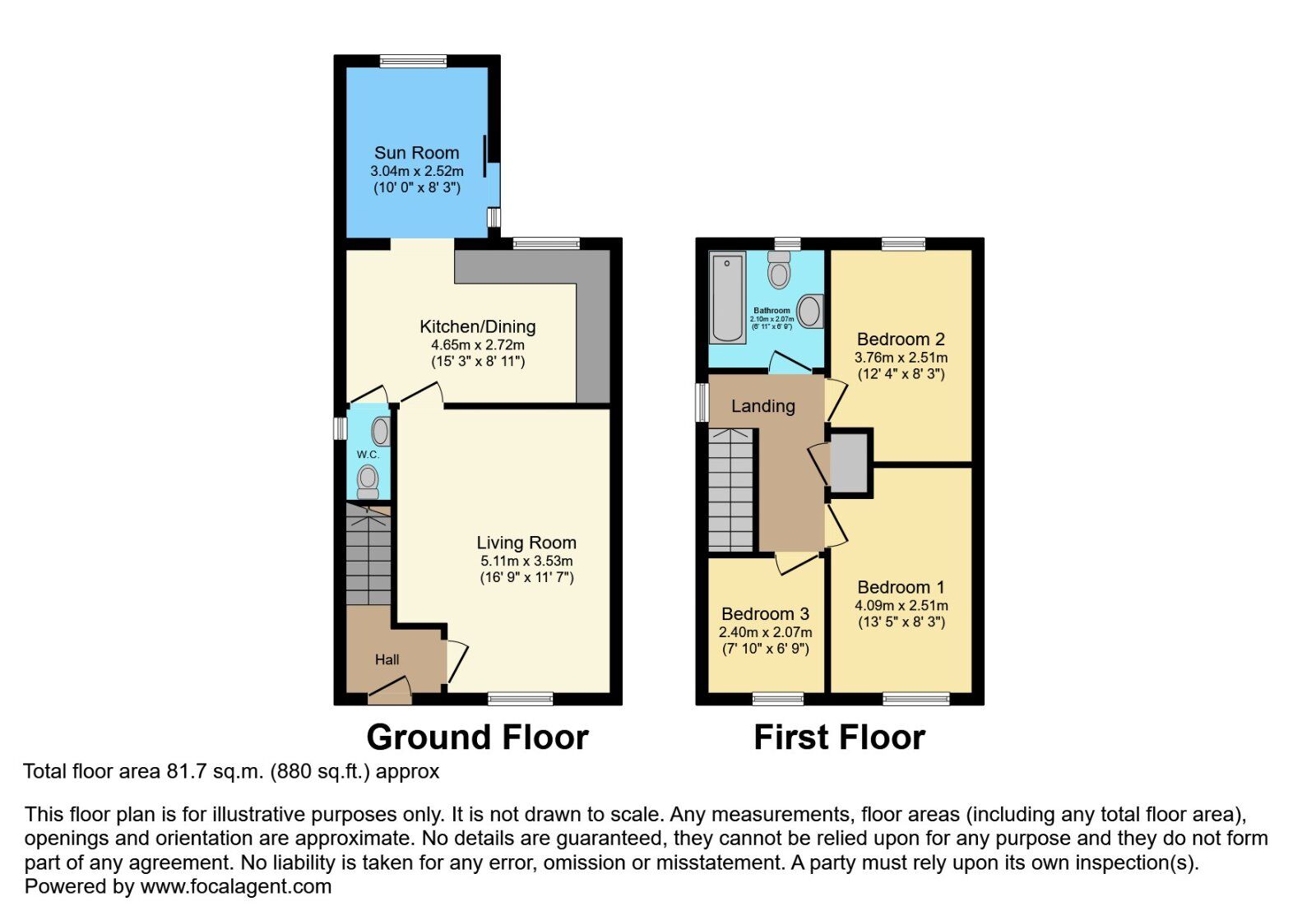 Floorplan of 3 bedroom Semi Detached House for sale, Linen Avenue, Bangor, County Down, BT19