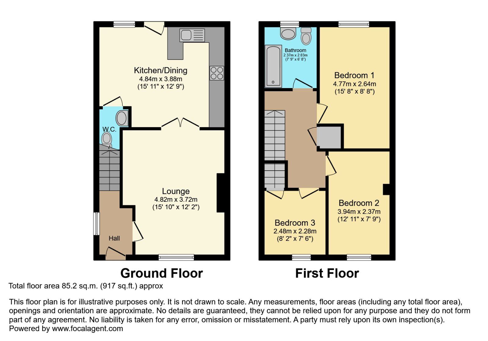 Floorplan of 3 bedroom End Terrace House for sale, Stonebridge Cottages, Conlig, County Down, BT23