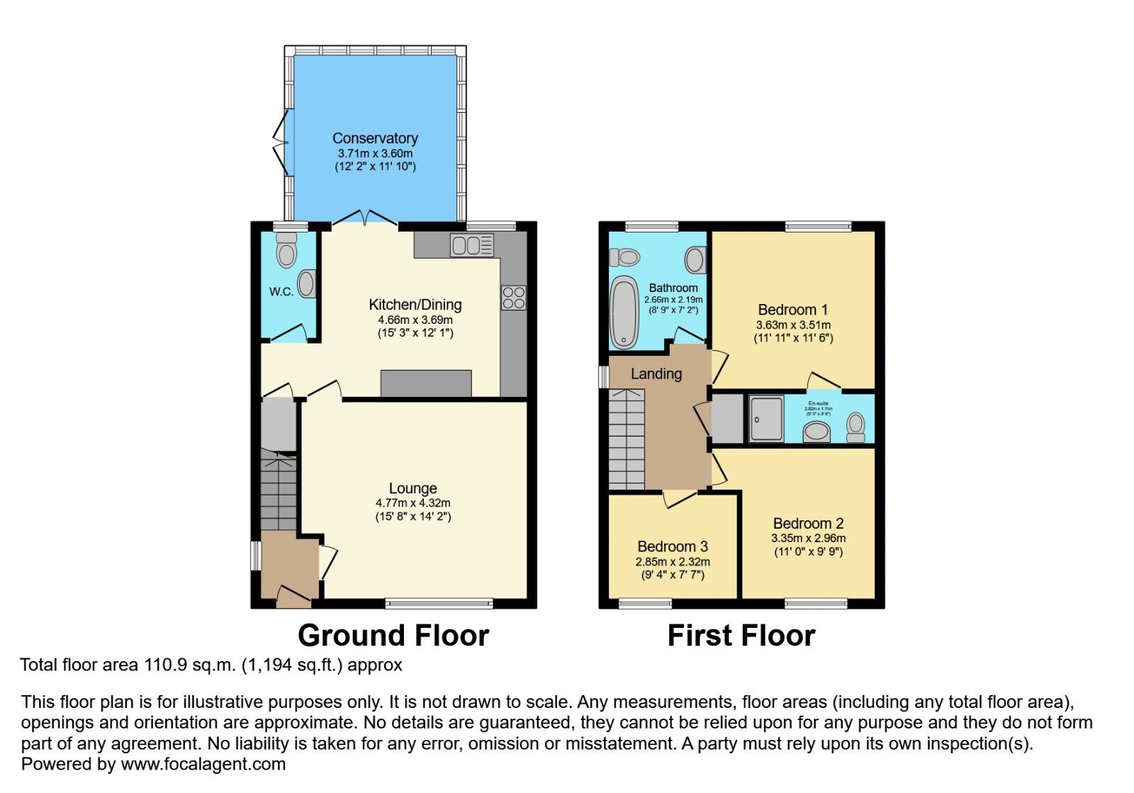 Floorplan of 3 bedroom Detached House for sale, Cotswold Gardens, Bangor, County Down, BT20