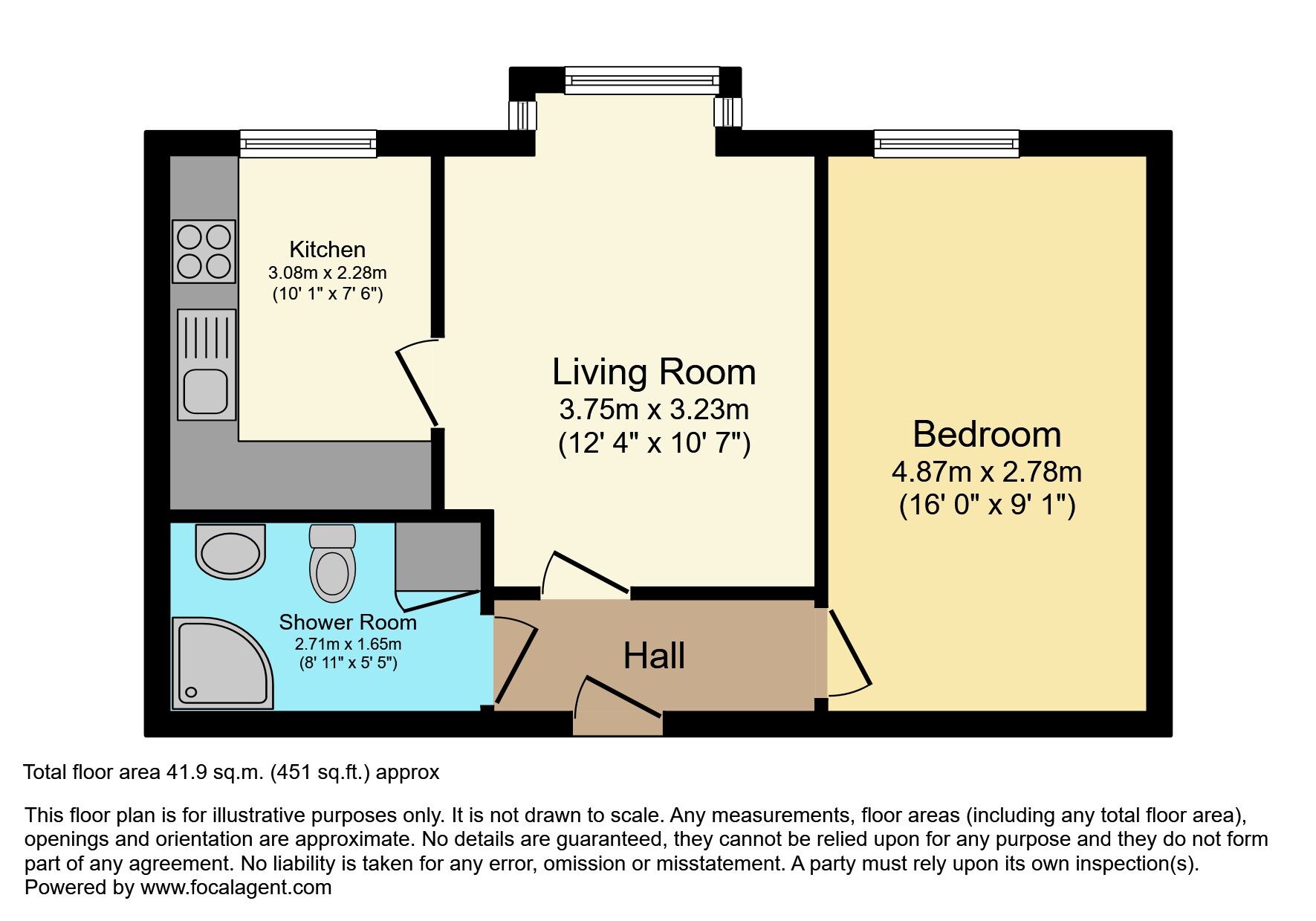 Floorplan of 1 bedroom  Flat for sale, Ballyholme Court, Windmill Road, County Down, BT20