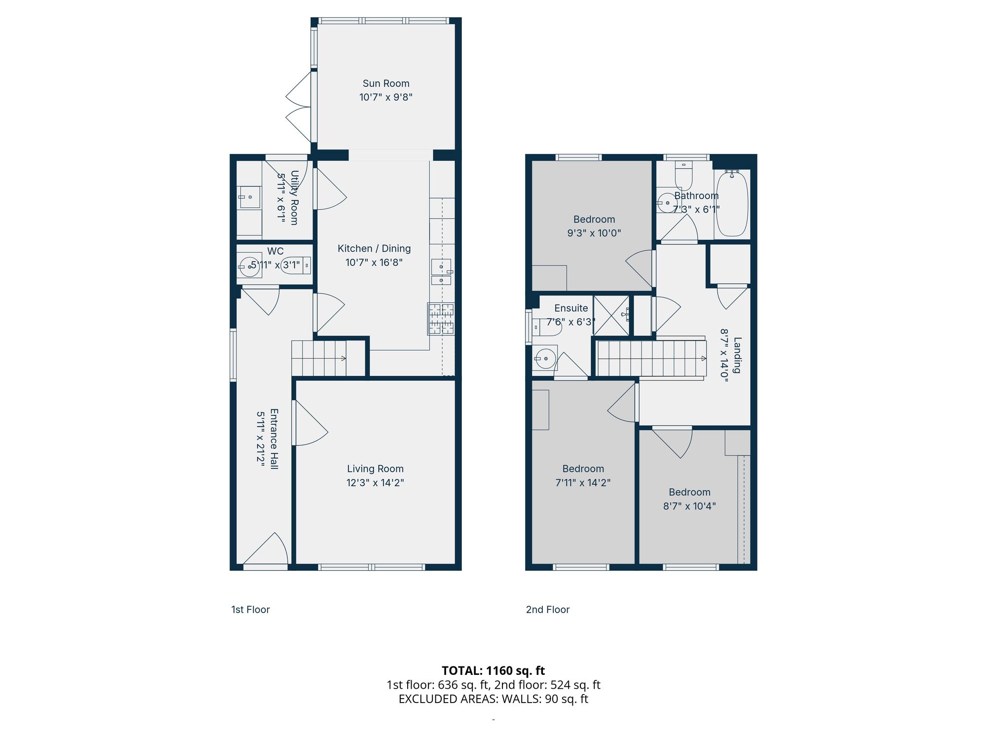 Floorplan of 3 bedroom Semi Detached House for sale, Helens Wood Green, Bangor, BT19