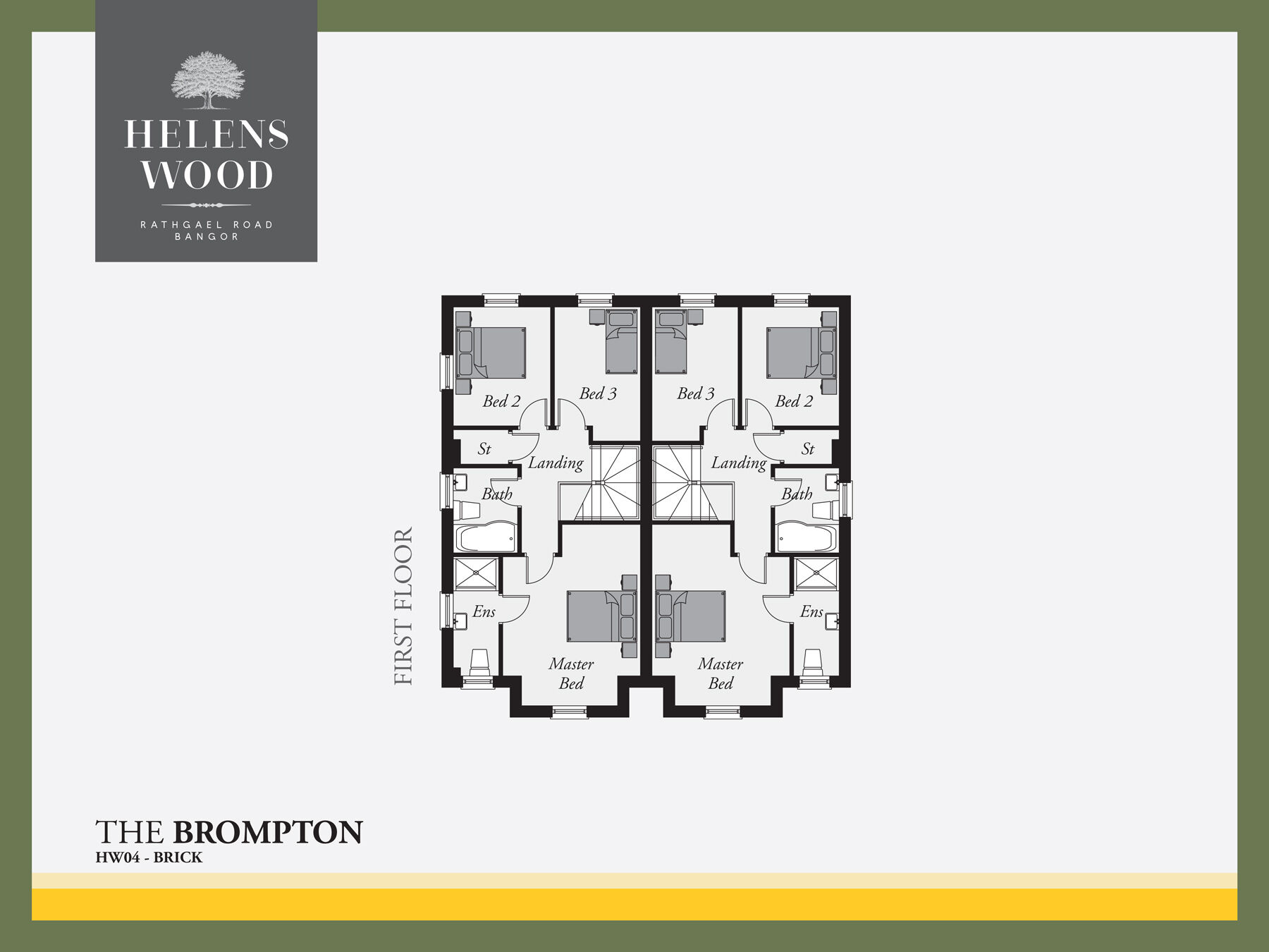 Floorplan of 3 bedroom Semi Detached House for sale, Helens Wood, Rathgael Road, Bangor, BT19
