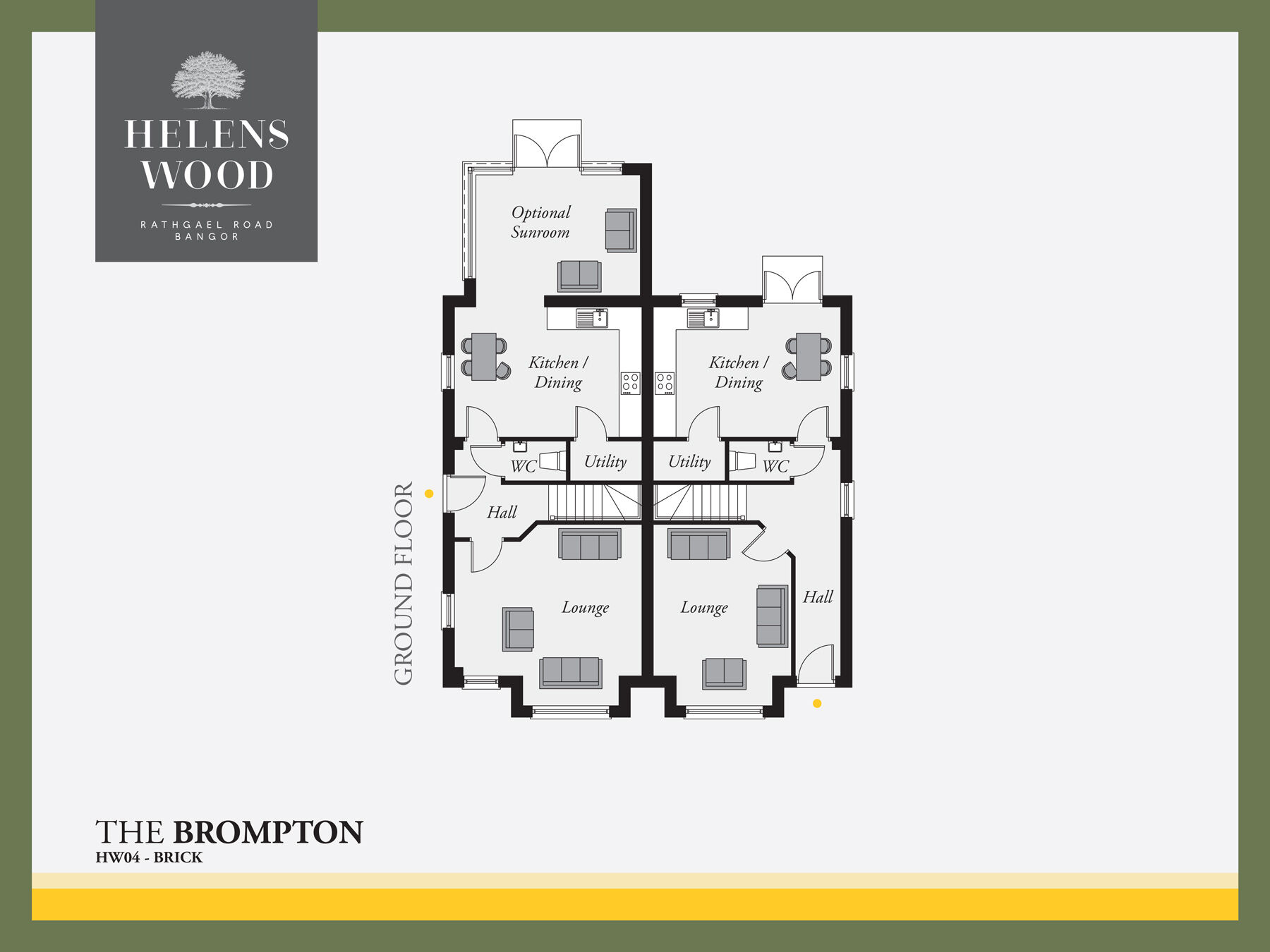 Floorplan of 3 bedroom Semi Detached House for sale, Helens Wood, Rathgael Road, Bangor, BT19