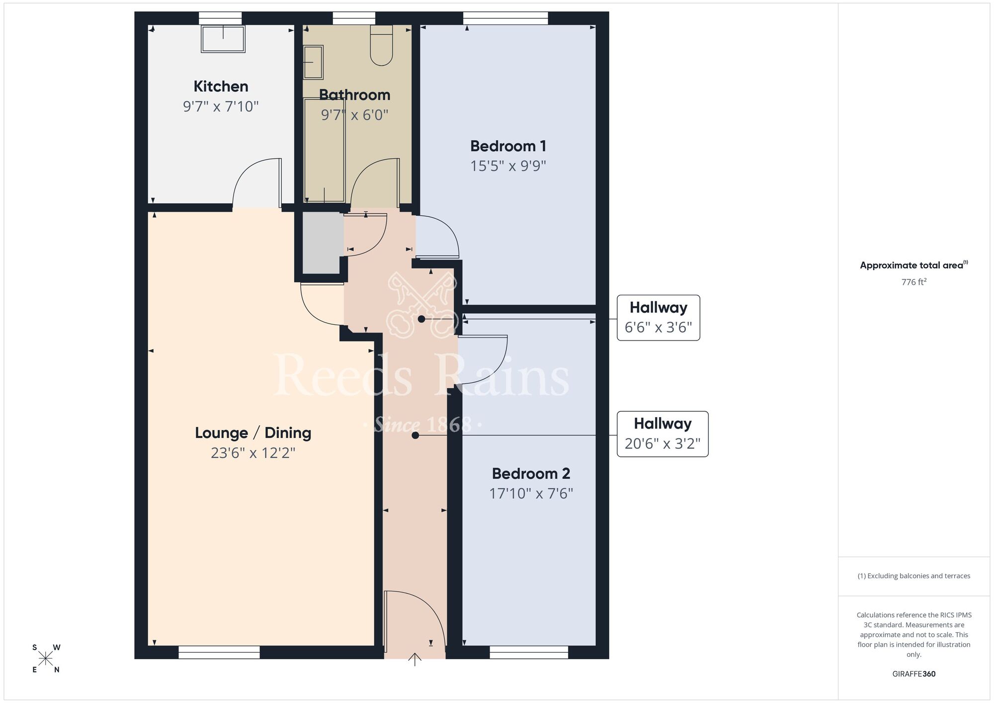 Floorplan of 2 bedroom Flat for sale, Marquis Manor, Bangor, County Down, BT20