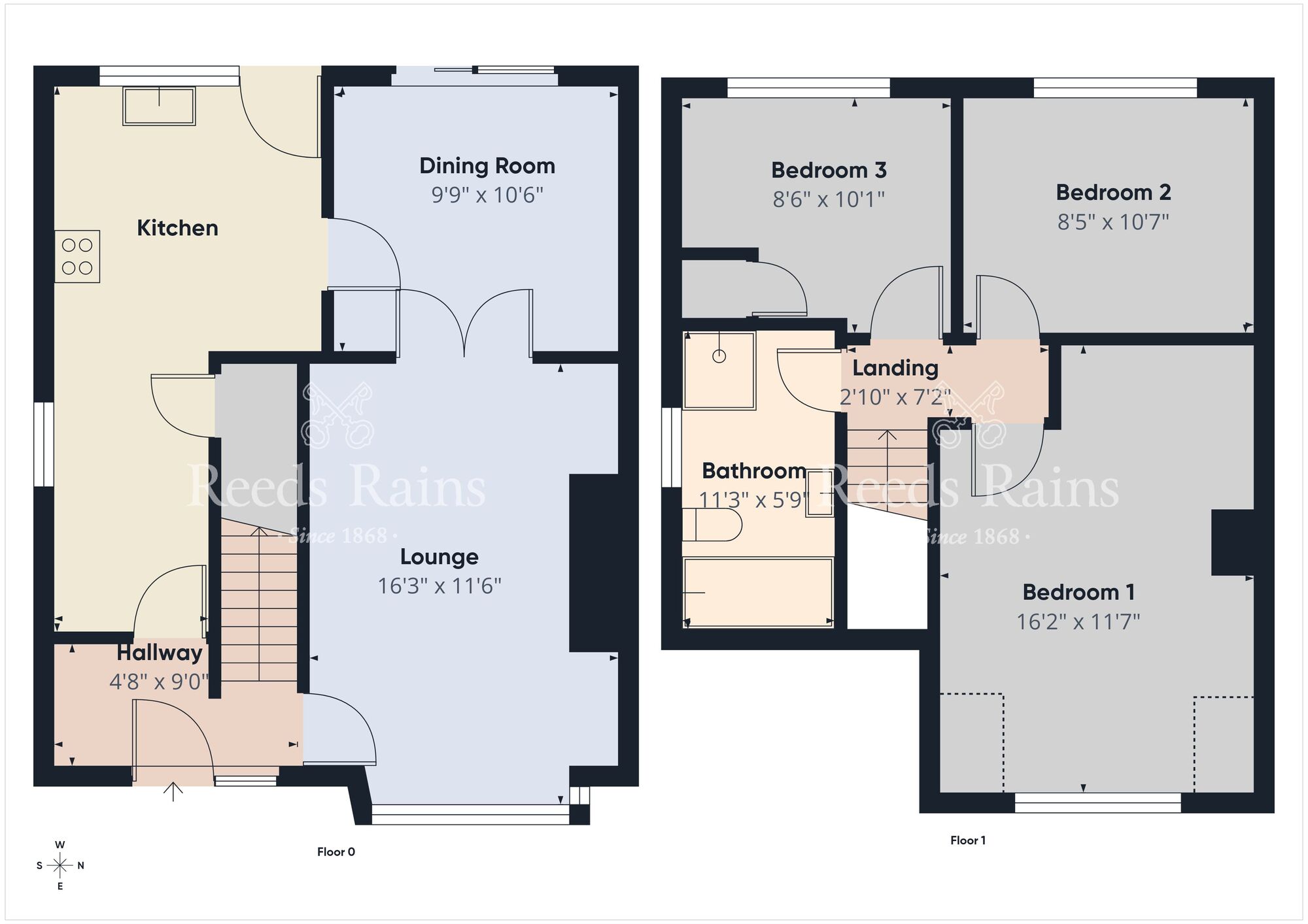 Floorplan of 3 bedroom Semi Detached House for sale, Balmoral Crescent, Bangor, County Down, BT19