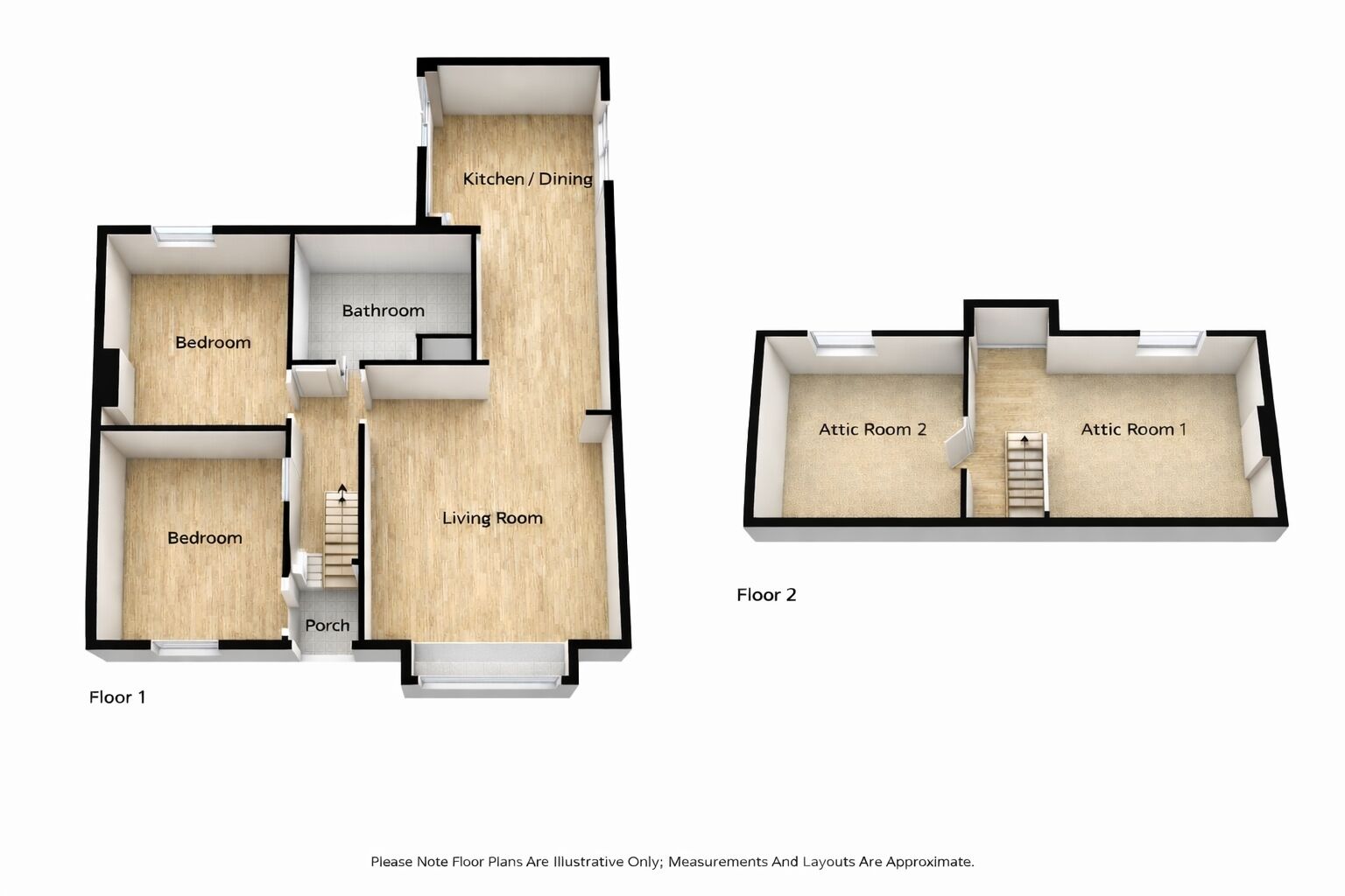 Floorplan of 2 bedroom Semi Detached Bungalow for sale, Strand Park, Ballywalter, County Down, BT22