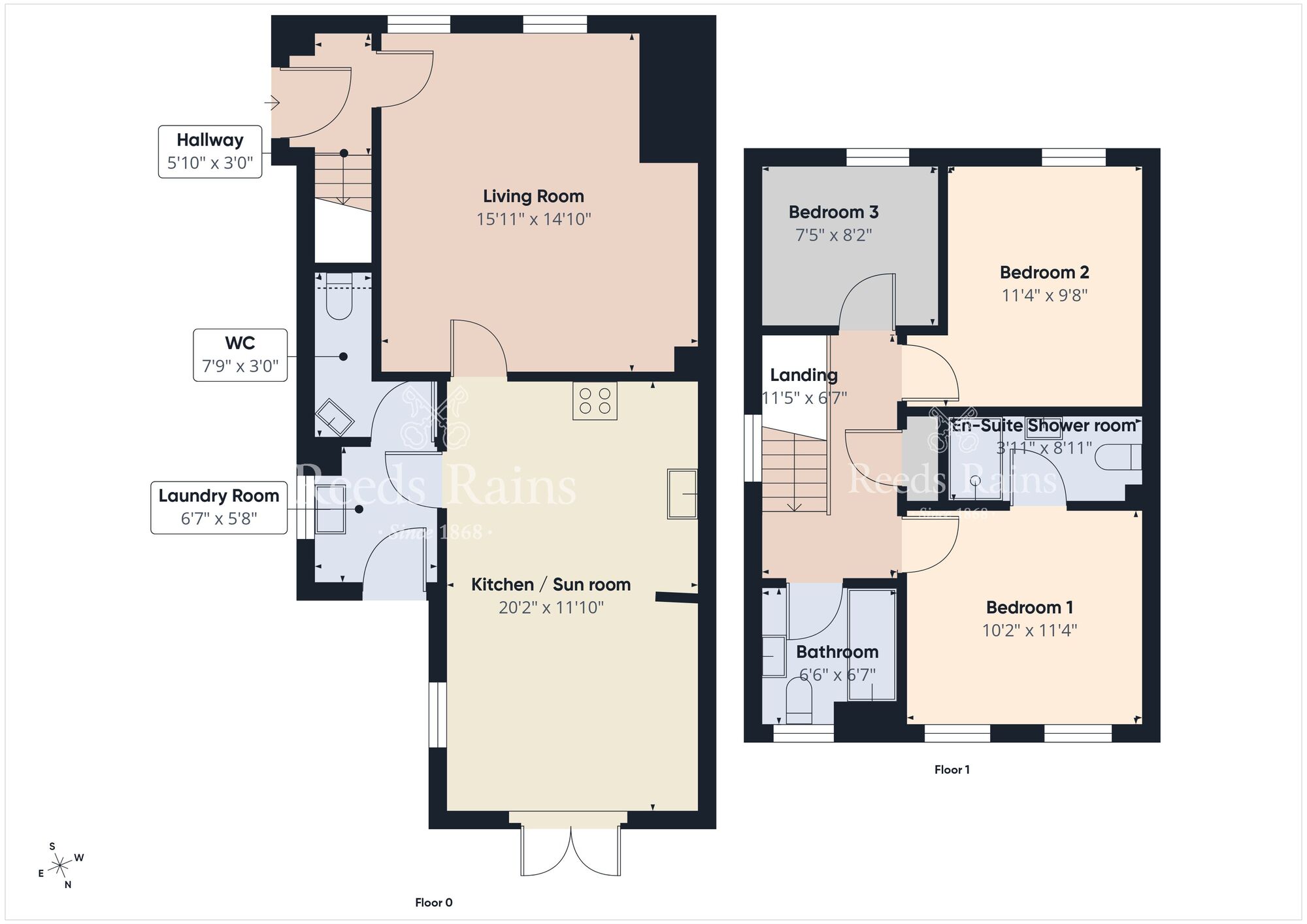 Floorplan of 3 bedroom Semi Detached House for sale, Helens Wood Way, Bangor, County Down, BT19