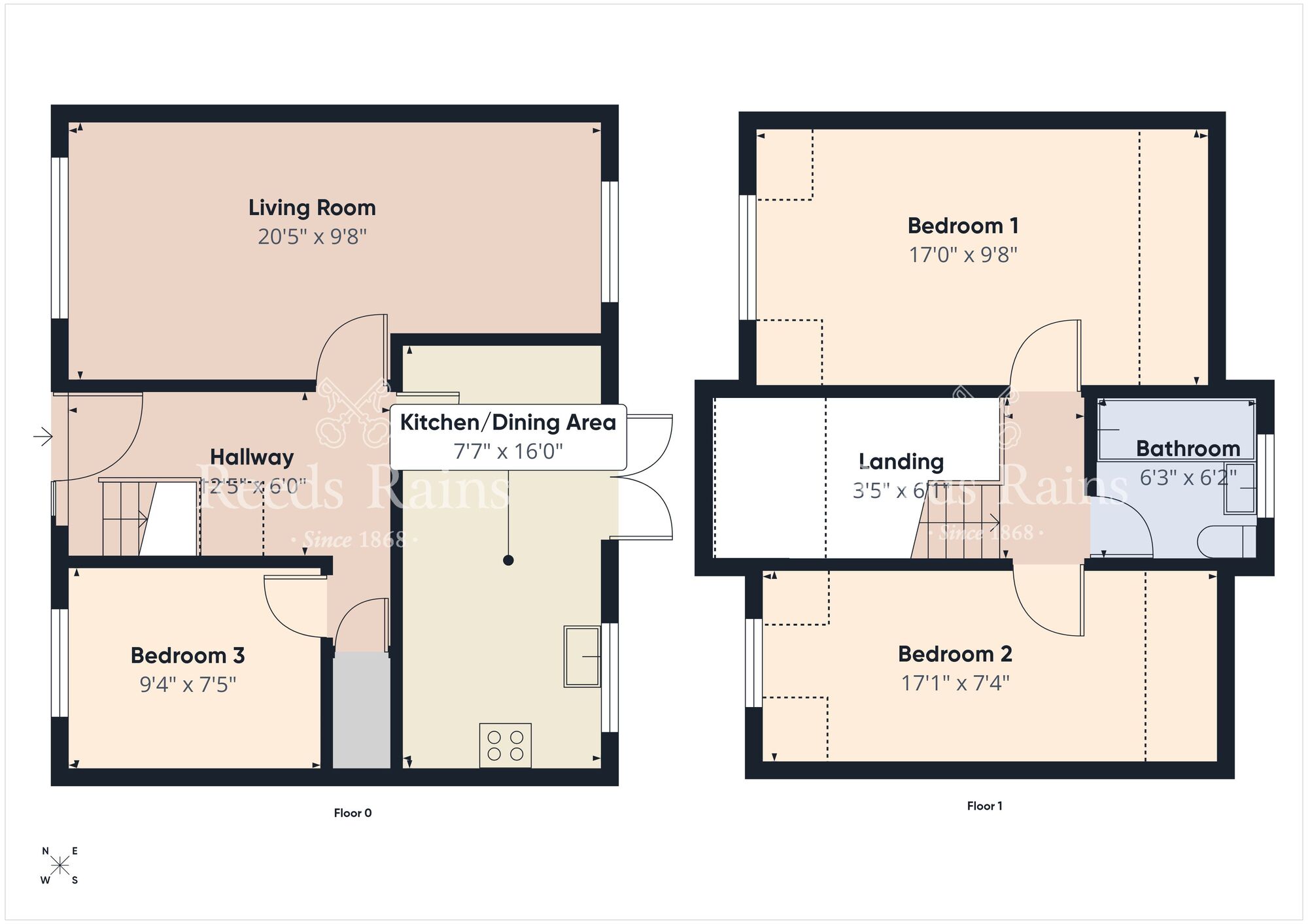 Floorplan of 3 bedroom Semi Detached House for sale, Brook Lane, Bangor, County Down, BT19