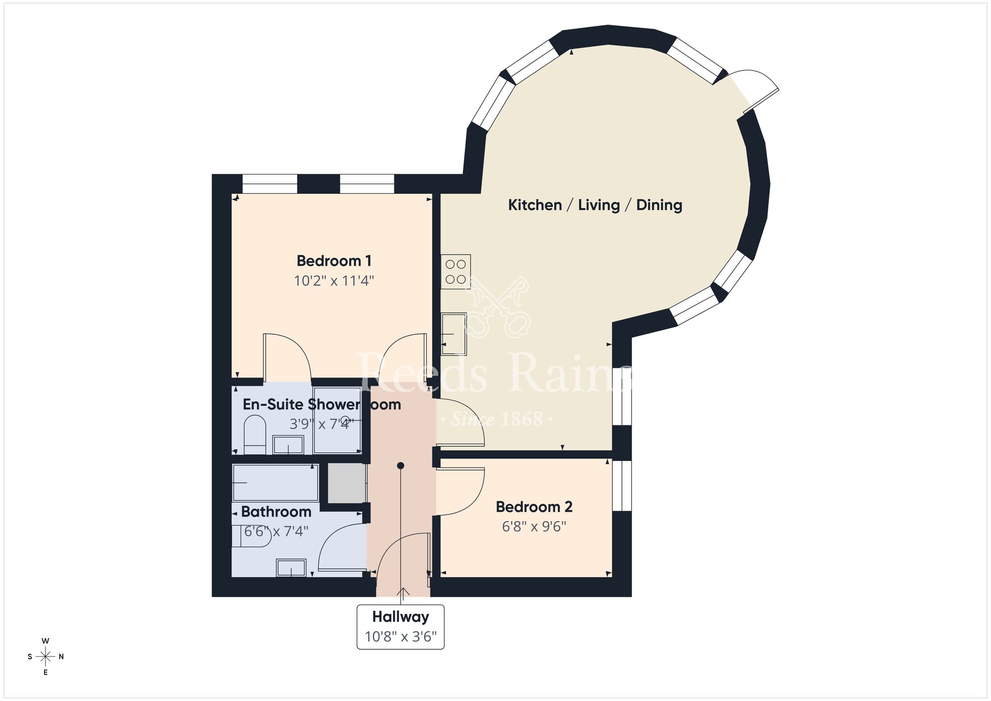 Floorplan of 2 bedroom Flat for sale, Linen Crescent, Bangor, County Down, BT19