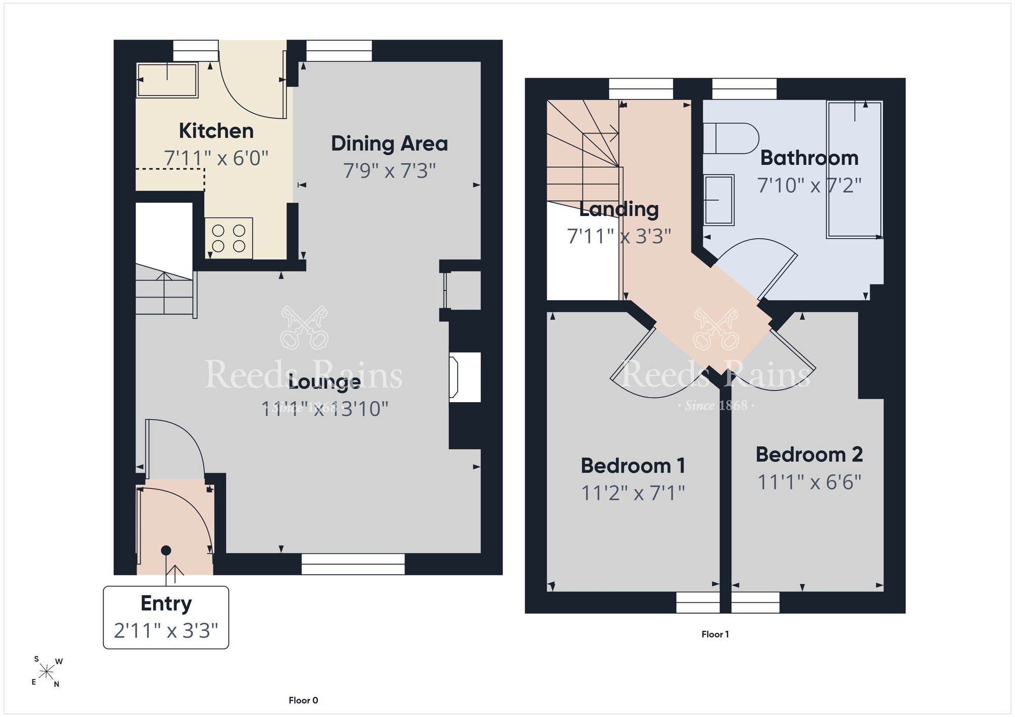 Floorplan of 2 bedroom Mid Terrace House for sale, Hazelbrook Avenue, Bangor, County Down, BT20