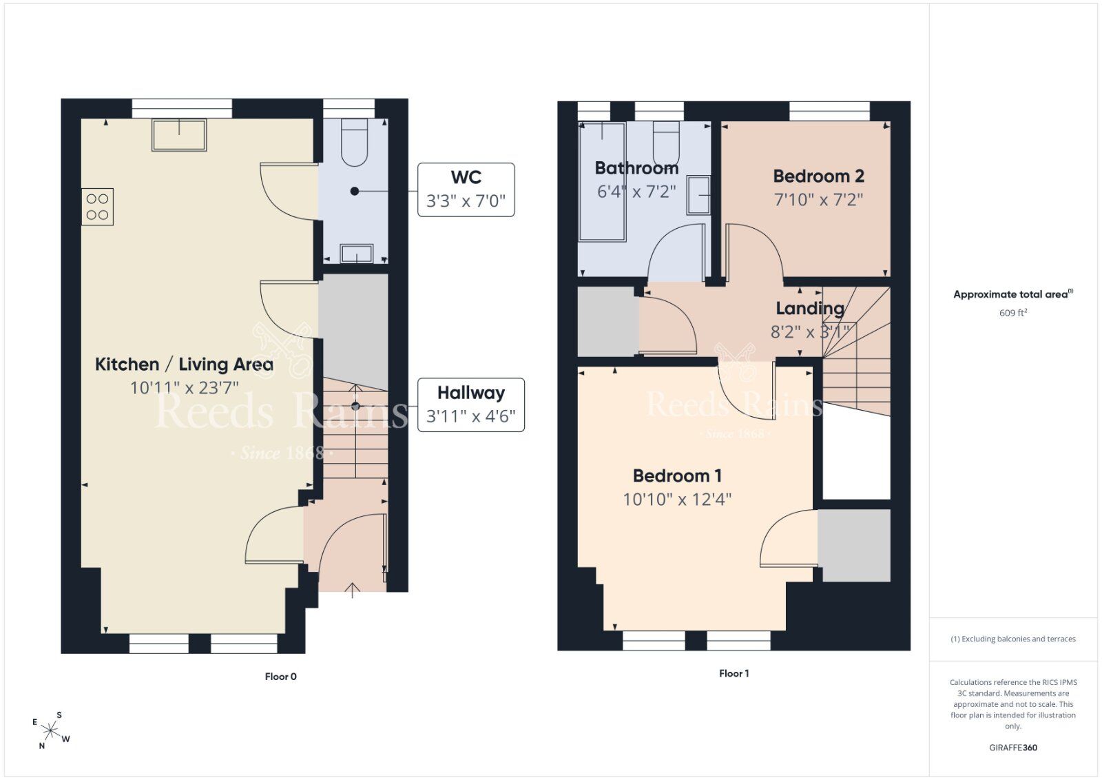 Floorplan of 2 bedroom Flat for sale, Linen Crescent, Bangor, County Down, BT19