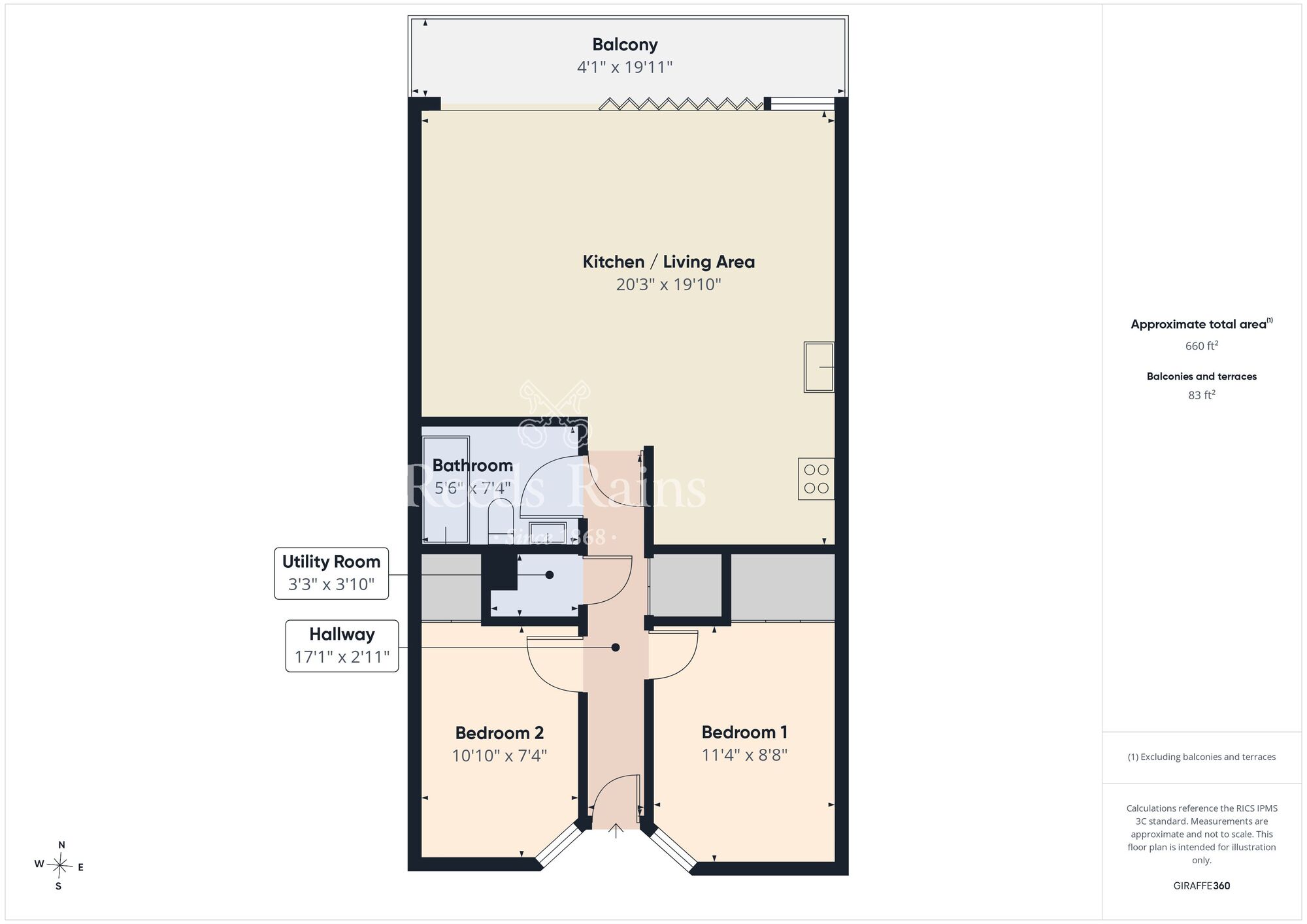 Floorplan of 2 bedroom Flat for sale, The Bay, Seacliff Road, County Down, BT20