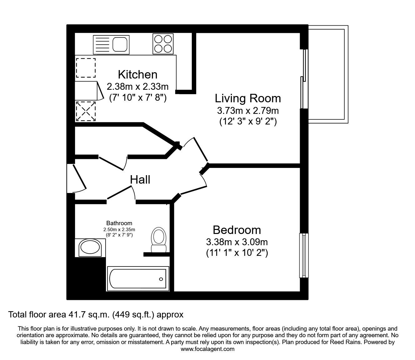 Floorplan of 1 bedroom  Flat to rent, Fernie Street, Manchester, Greater Manchester, M4