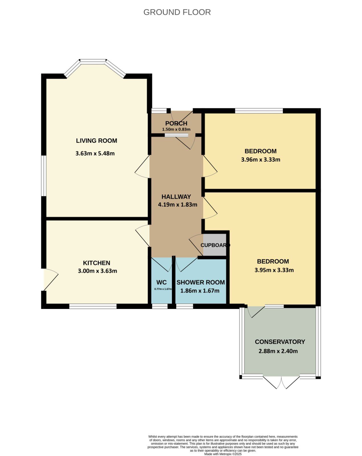 Floorplan of 2 bedroom Detached Bungalow for sale, Wharfedale Drive, North Humberside, YO16