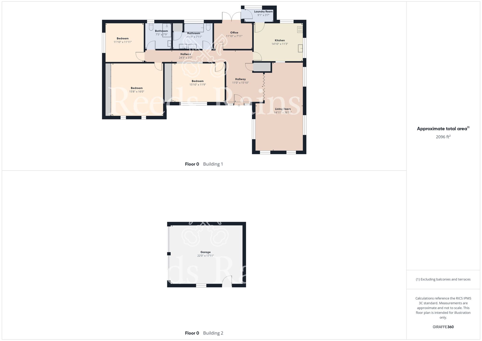Floorplan of 4 bedroom Detached Bungalow for sale, Green Lane, Bempton, East Yorkshire, YO15