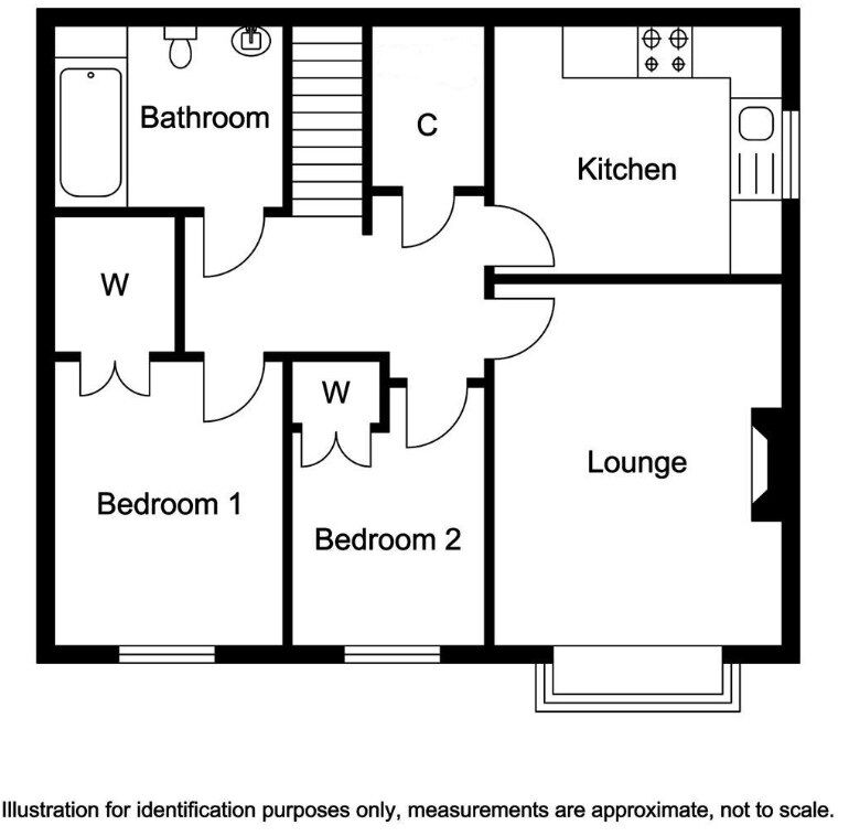 Floorplan of 2 bedroom Flat for sale, Burlington Gardens, Bridlington, East Yorkshire, YO16