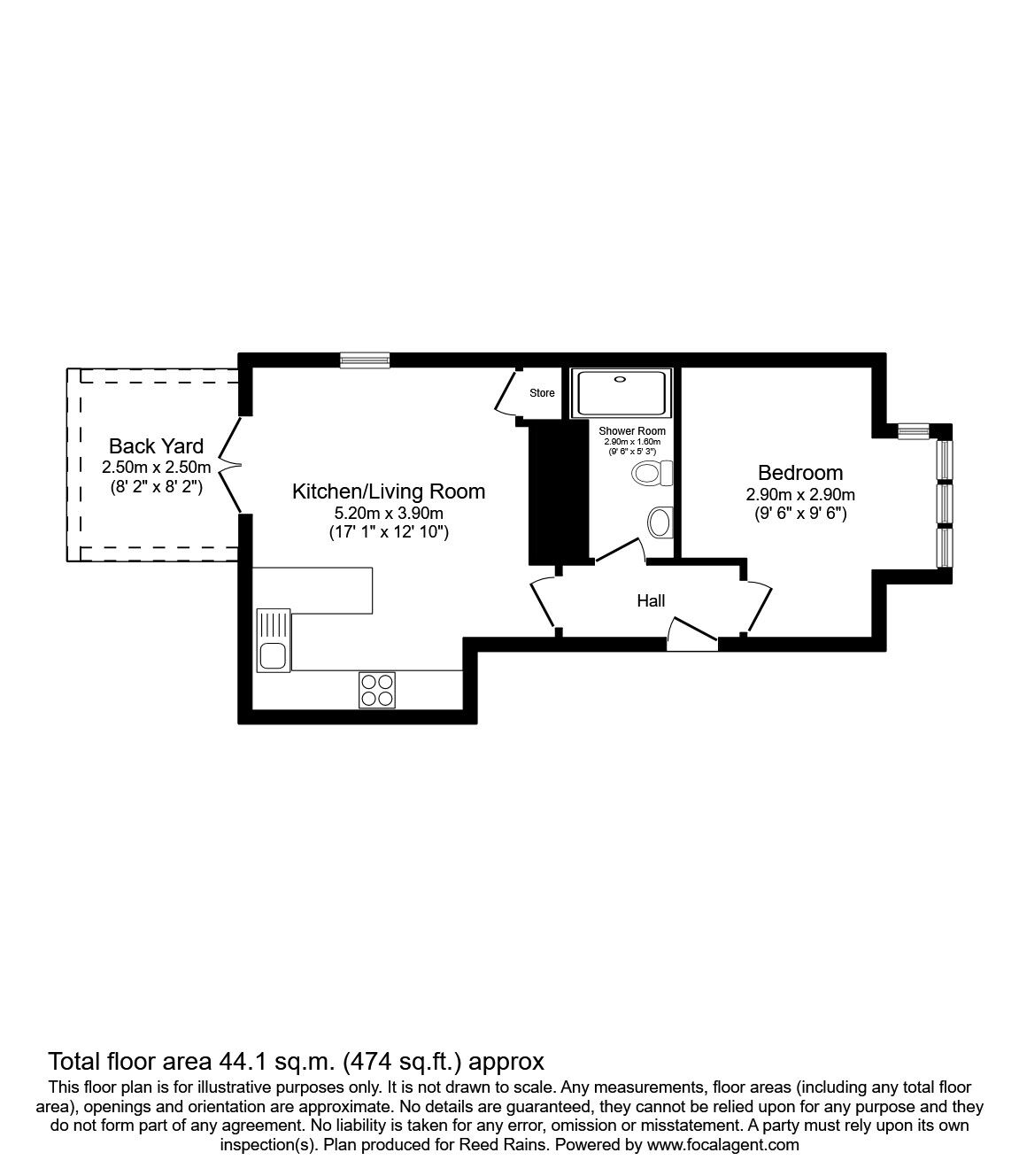 Floorplan of 1 bedroom  Flat to rent, Victoria Road, Bridlington, East Riding of Yorkshi, YO15