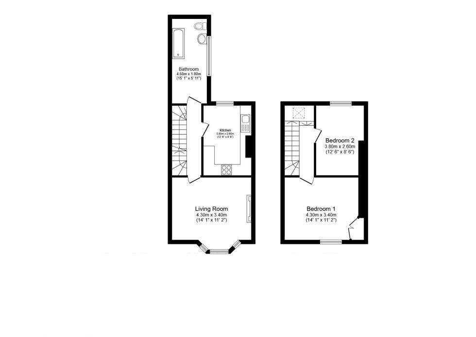 Floorplan of 2 bedroom  Flat for sale, North Street, Bridlington, East Yorkshire, YO15
