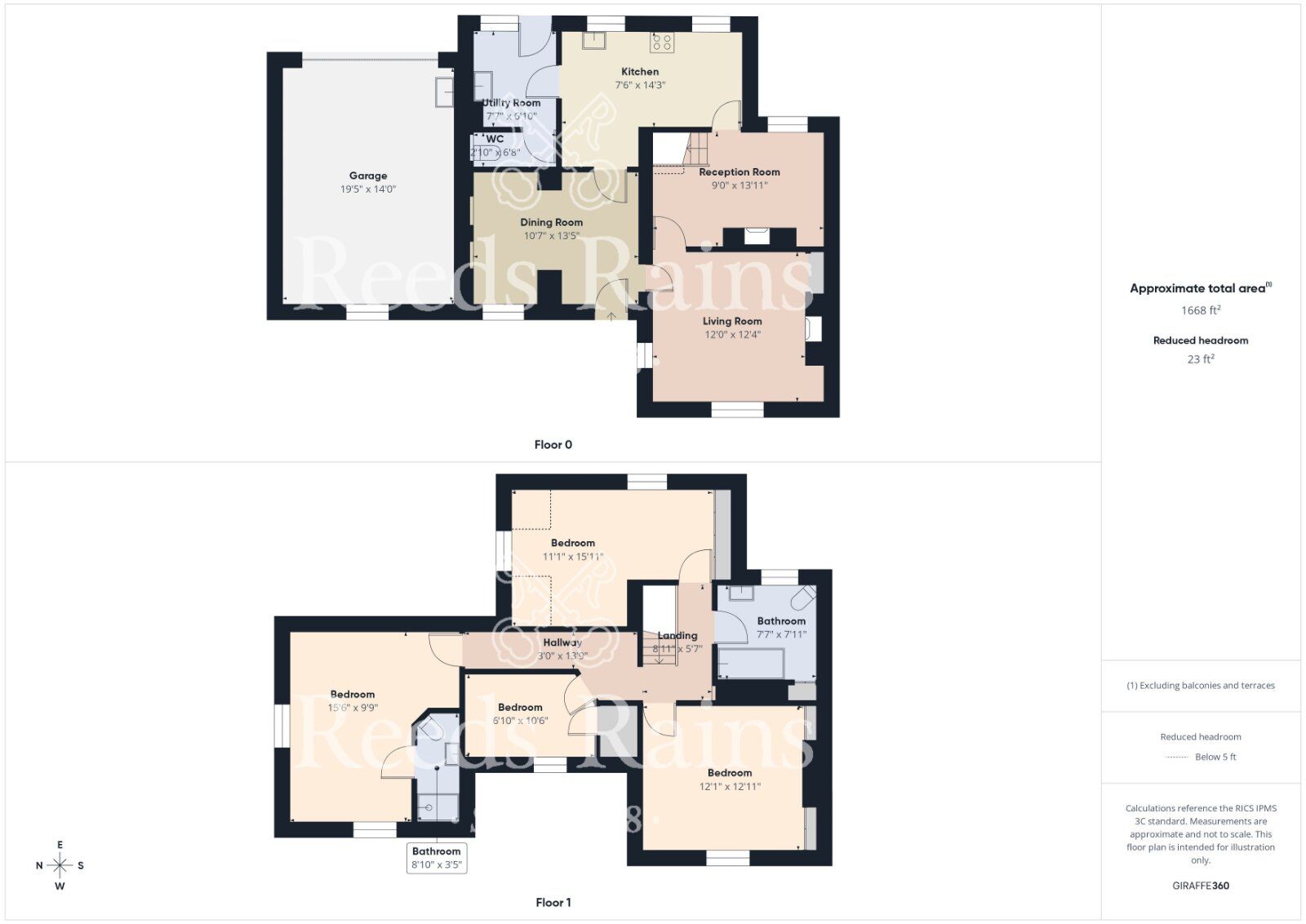 Floorplan of 4 bedroom End Terrace House for sale, Bosville Cottages, Rudston, East Yorkshire, YO25