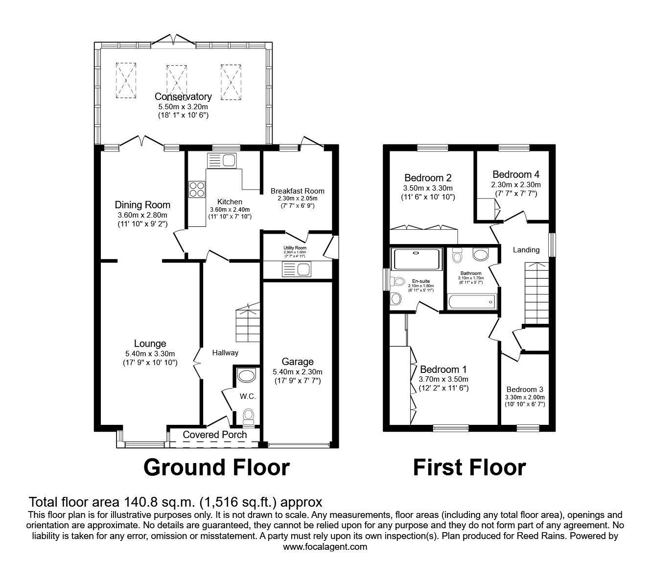 Floorplan of 4 bedroom Detached House for sale, Partridge Close, Bridlington, East Yorkshire, YO15