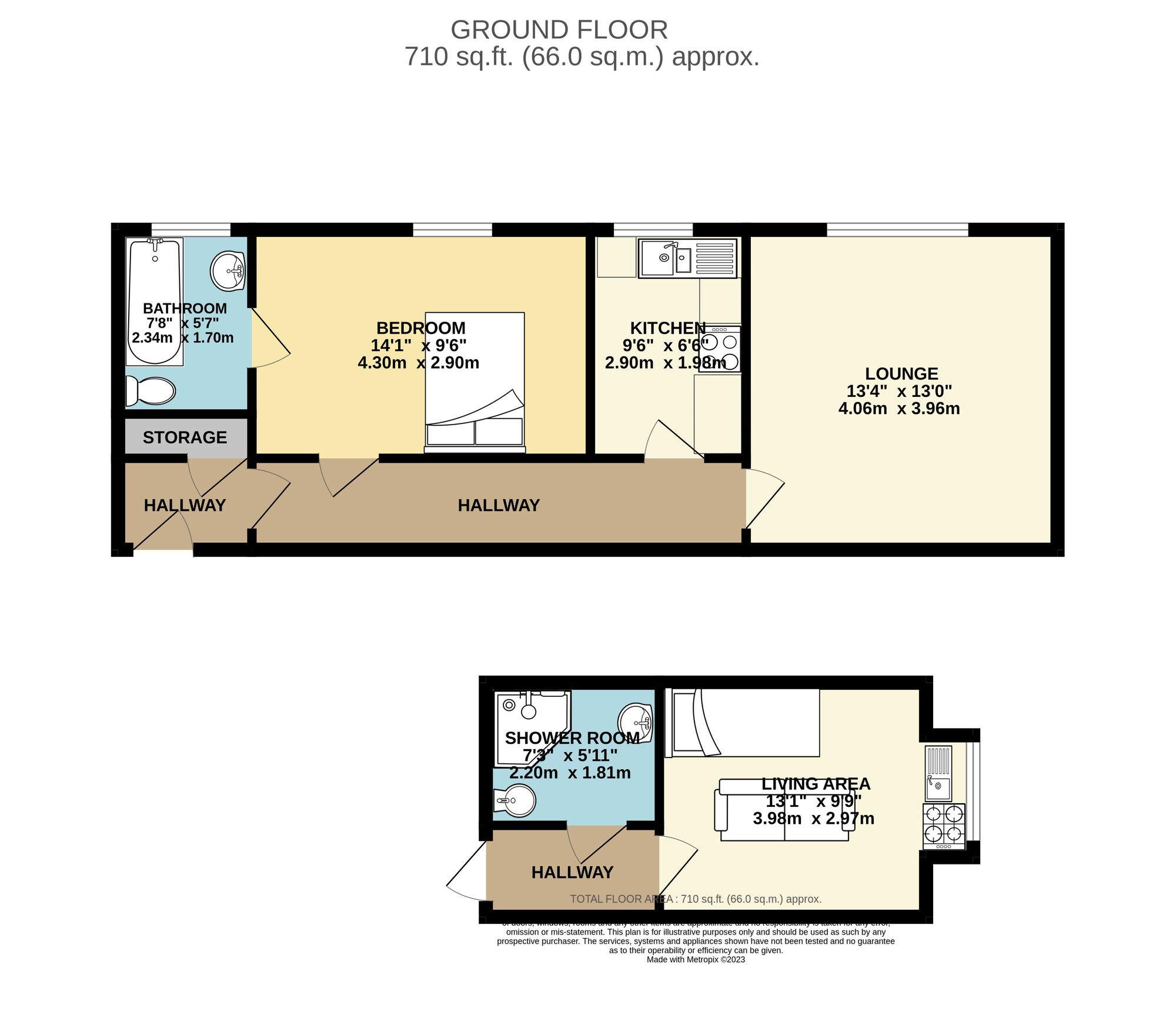 Floorplan of 1 bedroom  Flat for sale, Quay Road, Bridlington, East Yorkshire, YO15