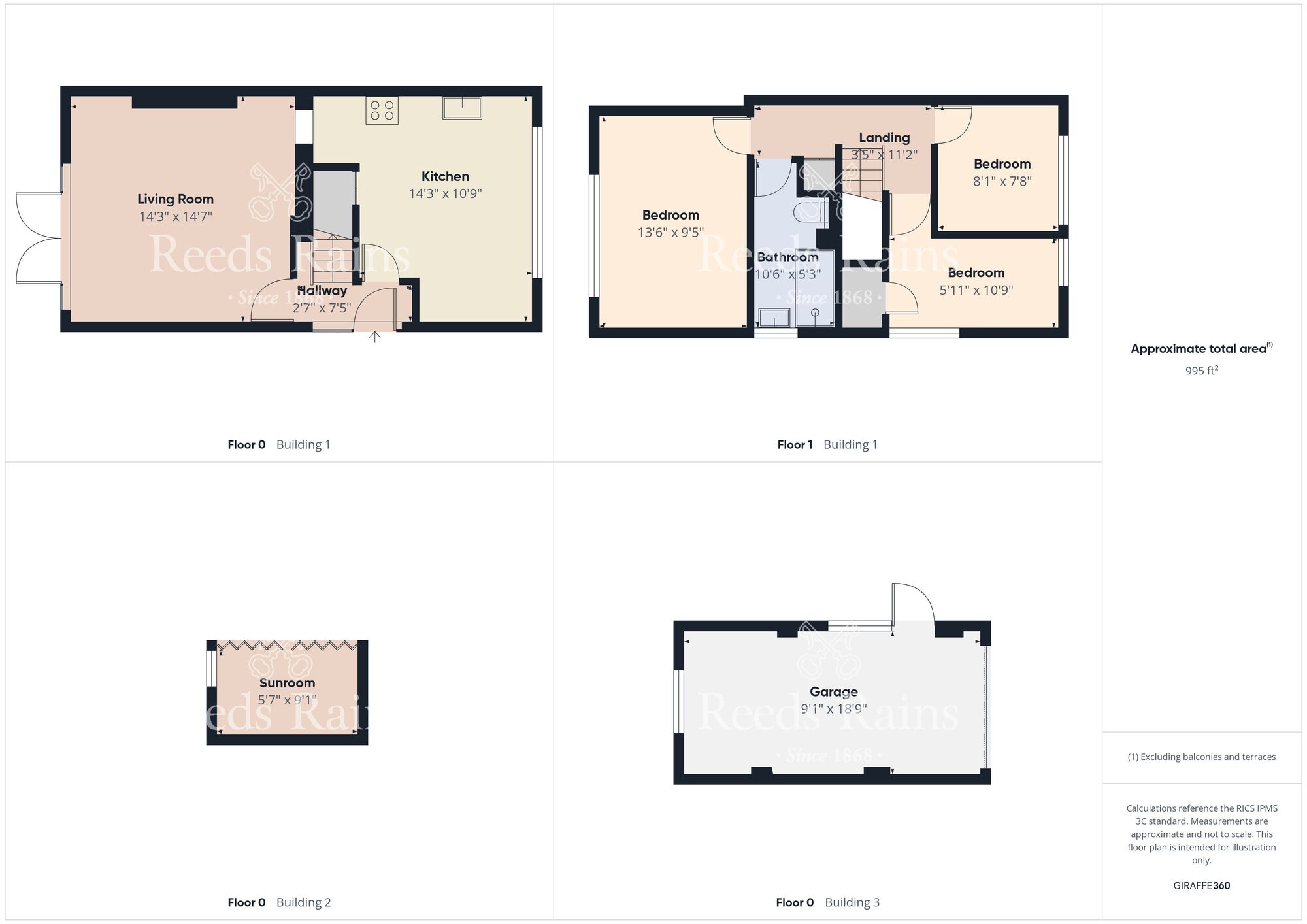 Floorplan of 3 bedroom Semi Detached House for sale, Trentham Drive, Bridlington, East Yorkshire, YO16