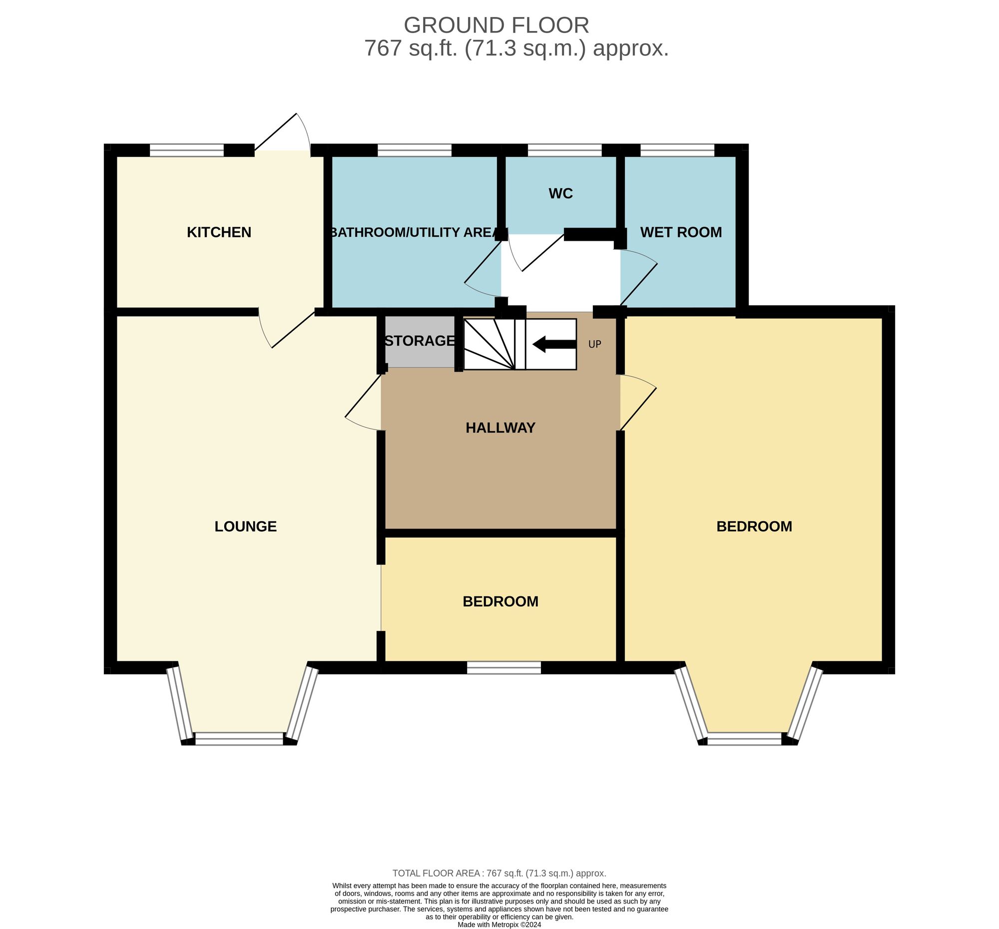 Floorplan of 2 bedroom  Flat for sale, Fortyfoot Grove, Bridlington, East Yorkshire, YO16