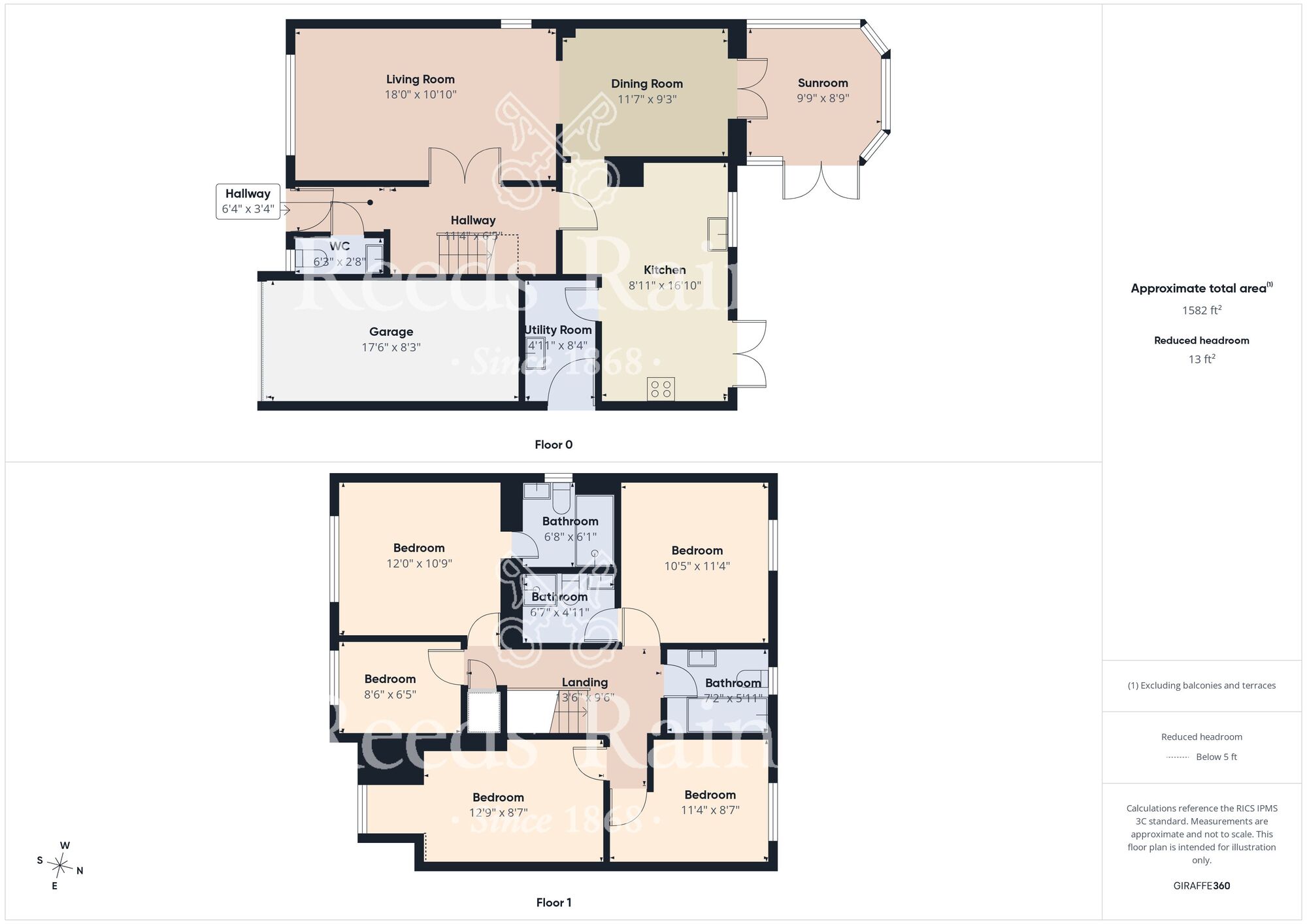 Floorplan of 5 bedroom Detached House for sale, Aysgarth Rise, Bridlington, East Yorkshire, YO16