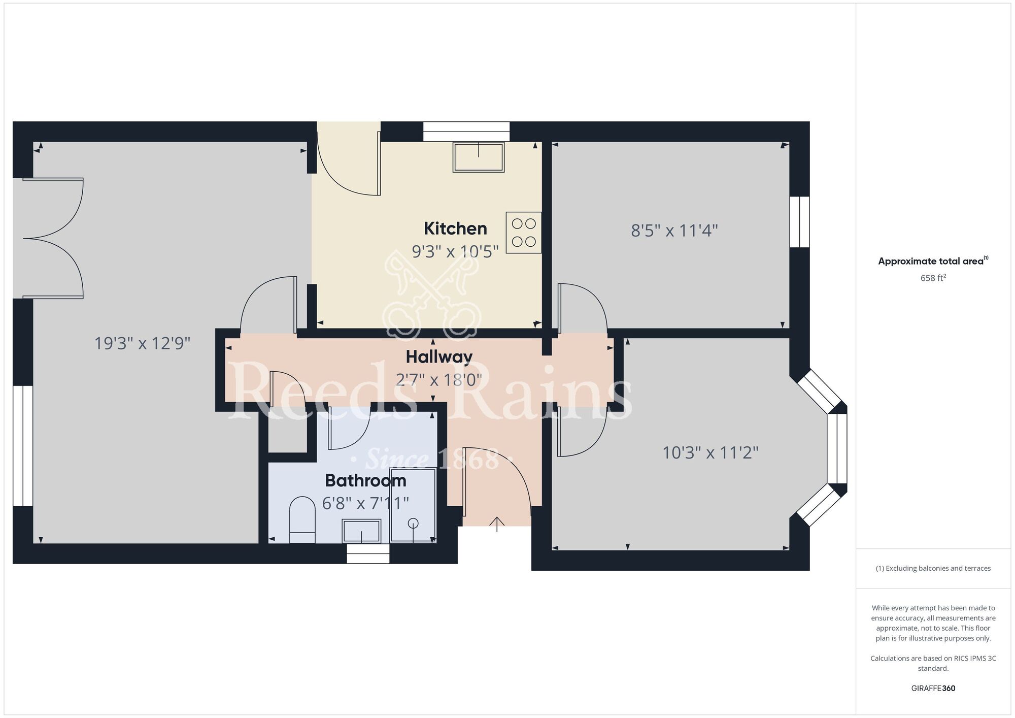 Floorplan of 2 bedroom Detached Bungalow for sale, Mill Gate, Bridlington, East Yorkshire, YO16