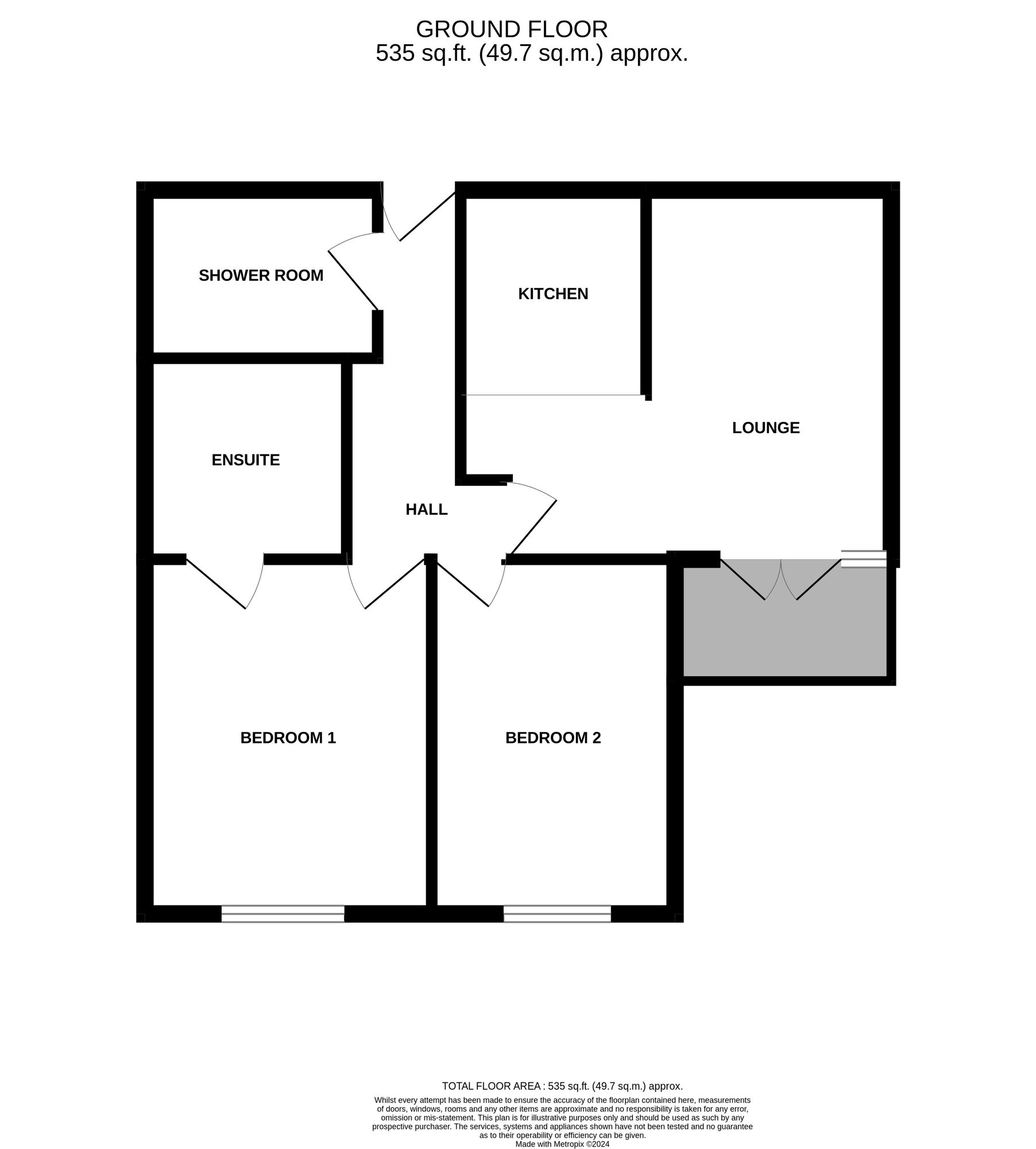 Floorplan of 2 bedroom  Flat for sale, St. Annes Road, Bridlington, East  Yorkshire, YO15