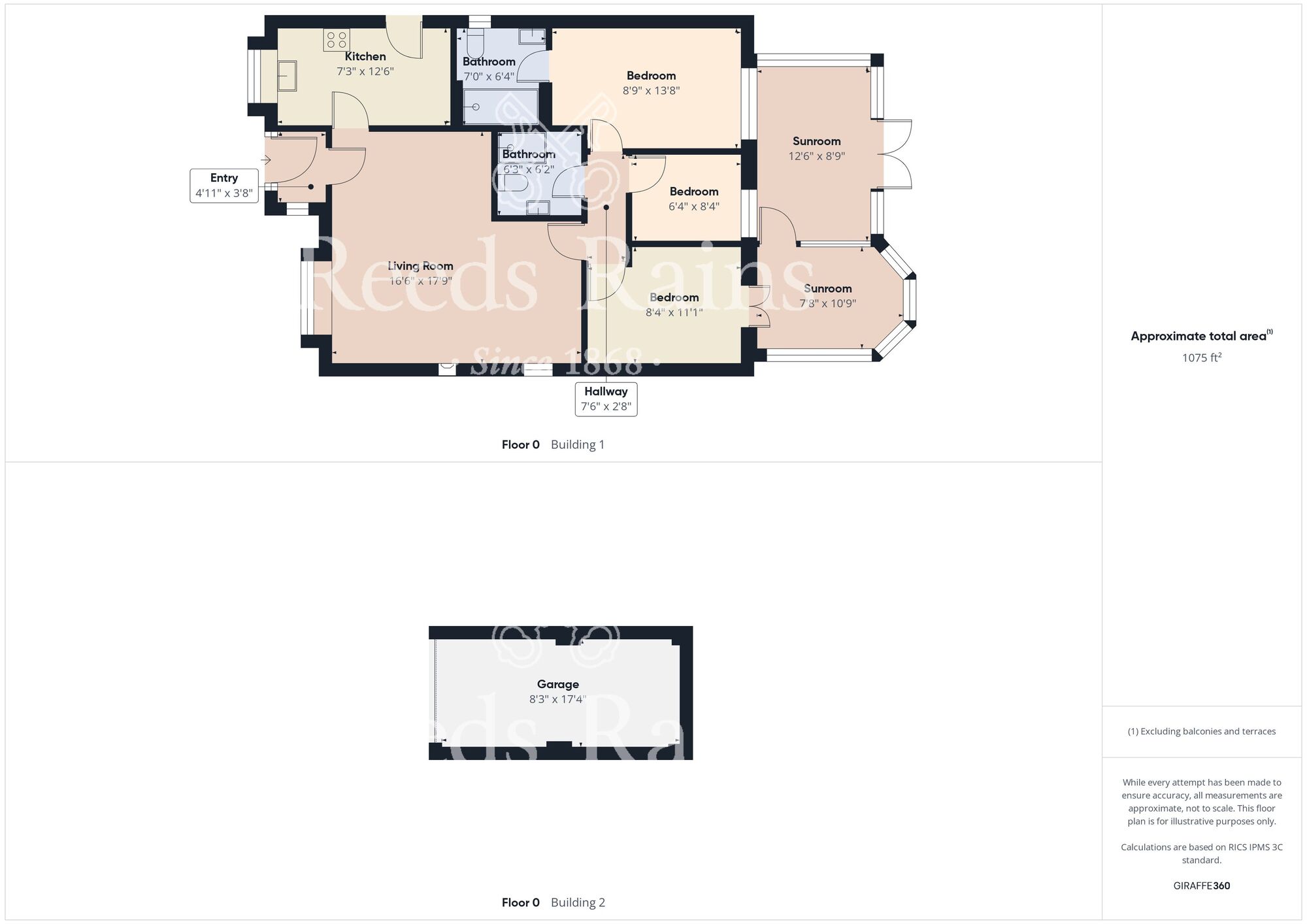 Floorplan of 3 bedroom Detached Bungalow for sale, Woburn Close, Bridlington, East Yorkshire, YO16