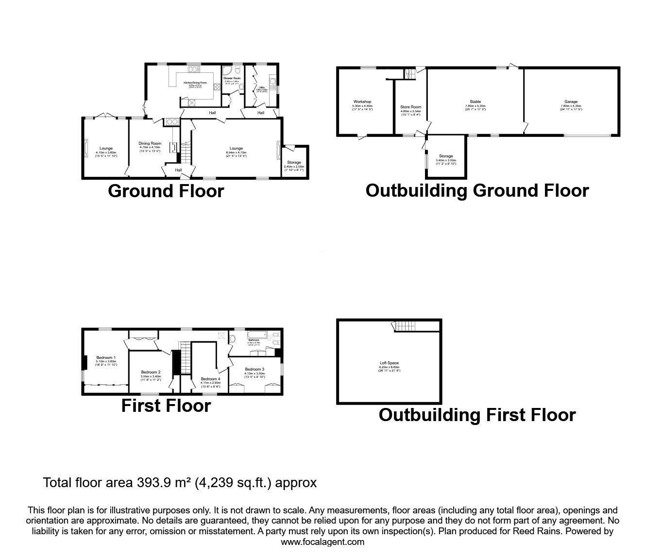 Floorplan of 4 bedroom Detached House for sale, West Street, Flamborough, East Yorkshire, YO15