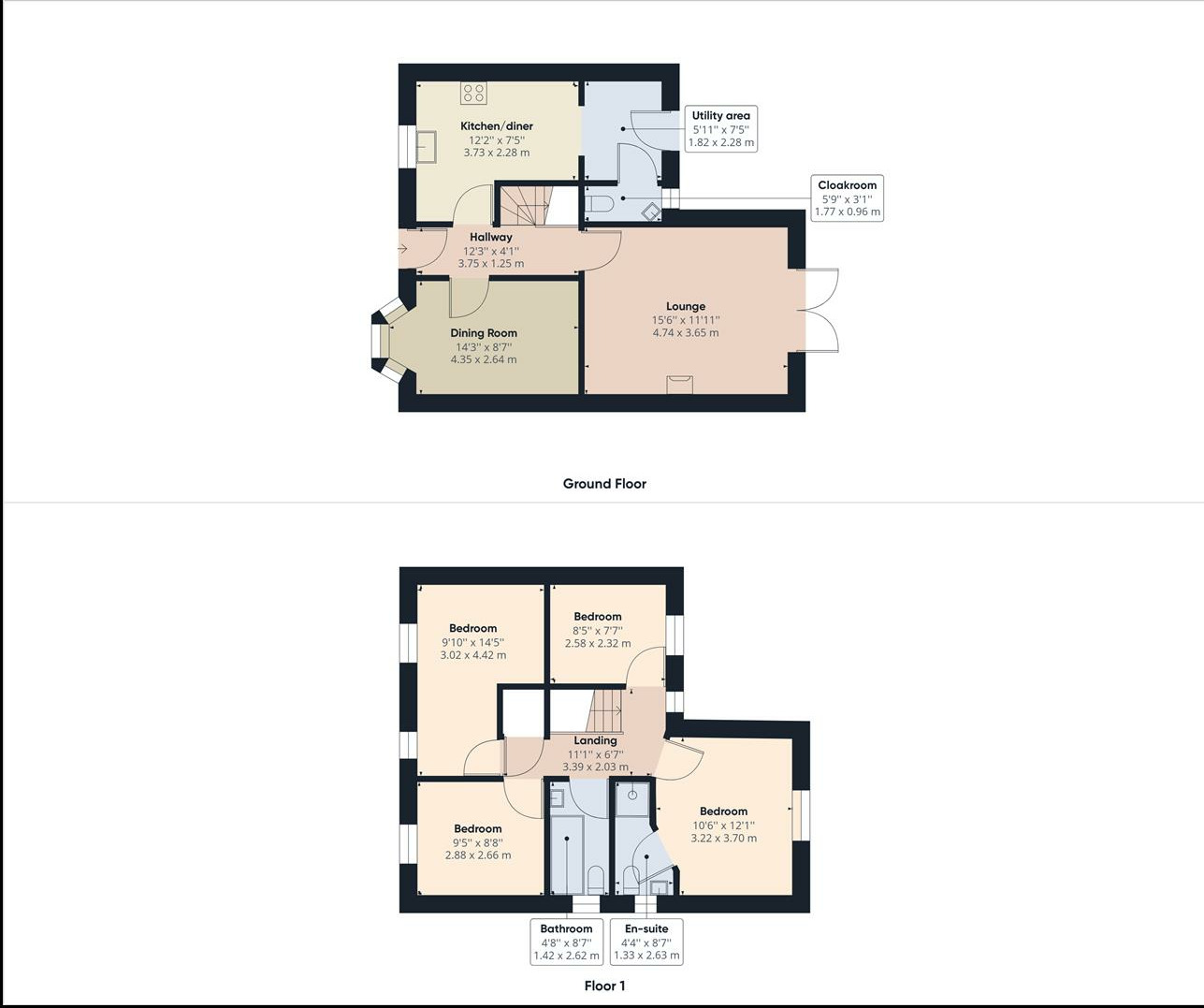 Floorplan of 4 bedroom Detached House for sale, Fangdale Court, Bridlington, East Yorkshire, YO16