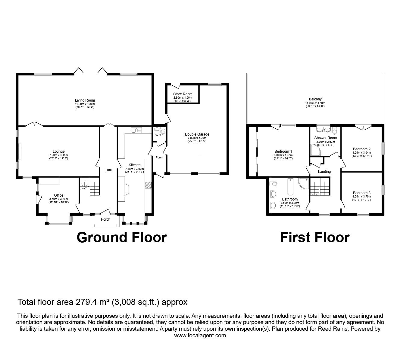 Floorplan of 3 bedroom Detached House for sale, Front Street, Wold Newton, East Yorkshire, YO25