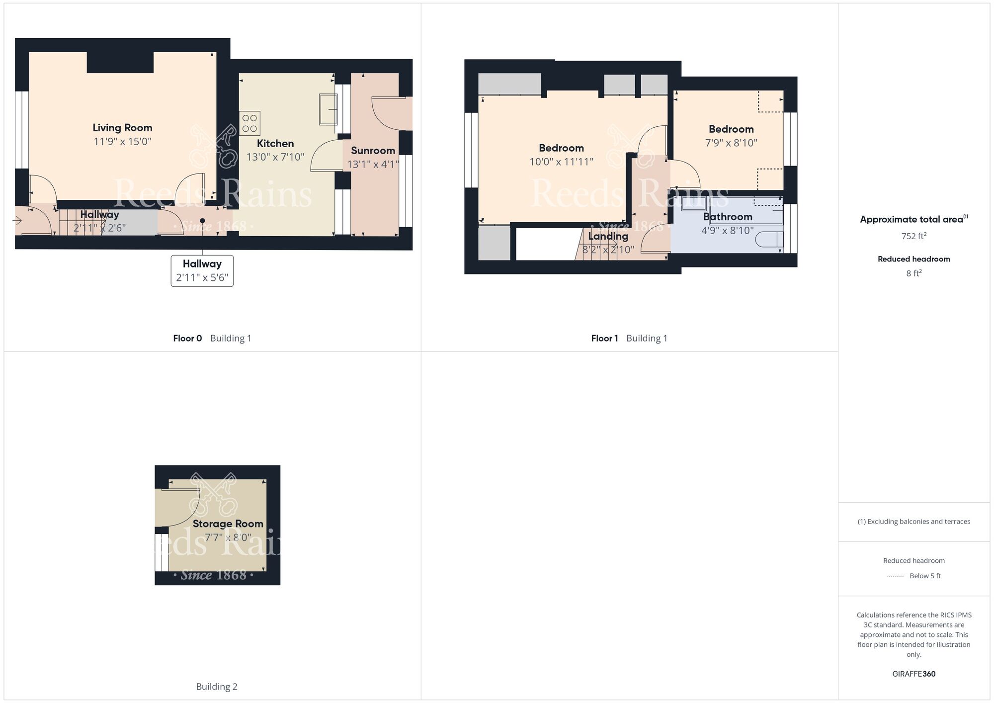 Floorplan of 2 bedroom Mid Terrace Property for sale, Long Street, Rudston, East Yorkshire, YO25