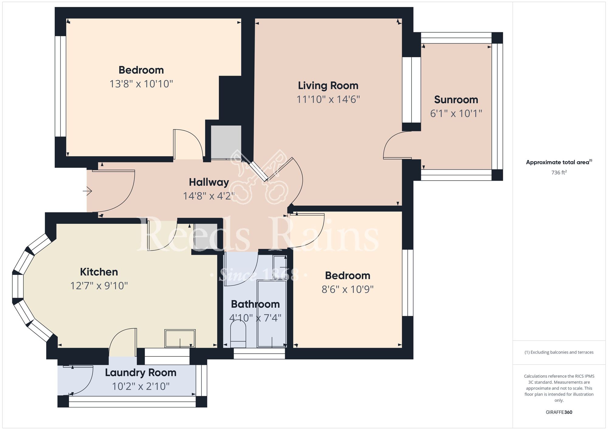 Floorplan of 2 bedroom Semi Detached Bungalow for sale, Hollycroft, Barmston, East Yorkshire, YO25