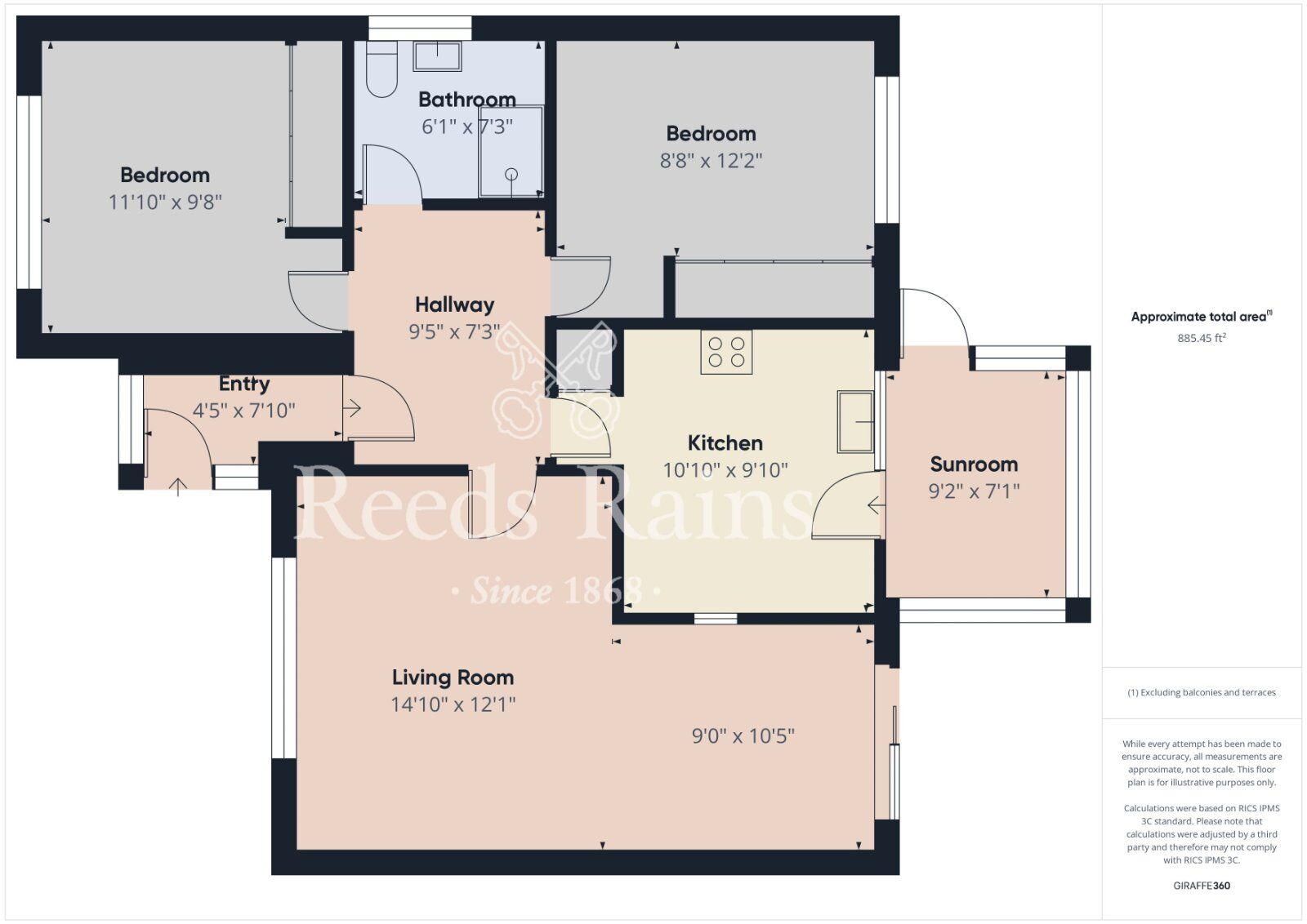 Floorplan of 2 bedroom Detached Bungalow for sale, Mordacks Road, Bridlington, East Yorkshire, YO16