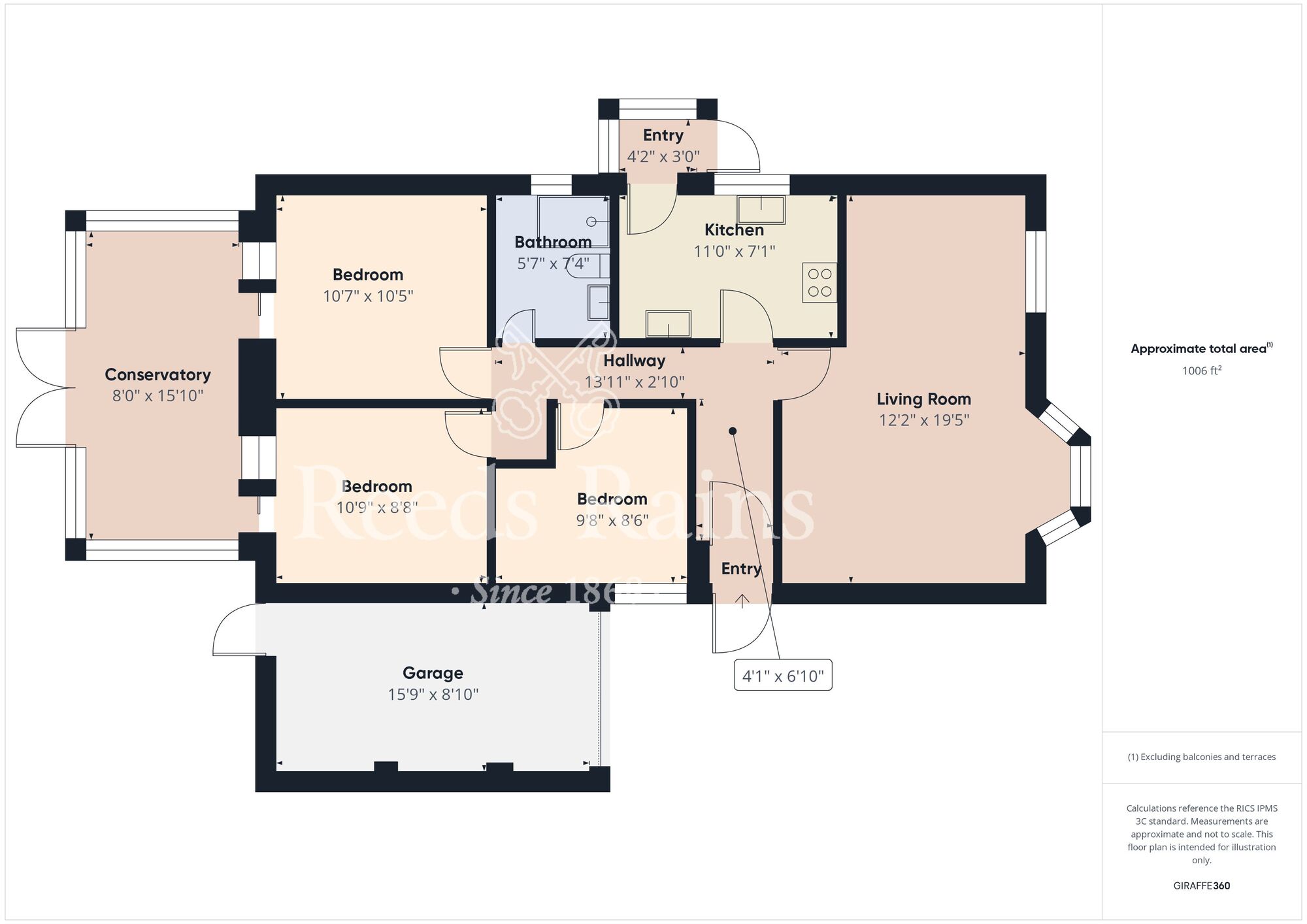 Floorplan of 3 bedroom Detached Bungalow for sale, Ribblesdale Close, Bridlington, East Yorkshire, YO16