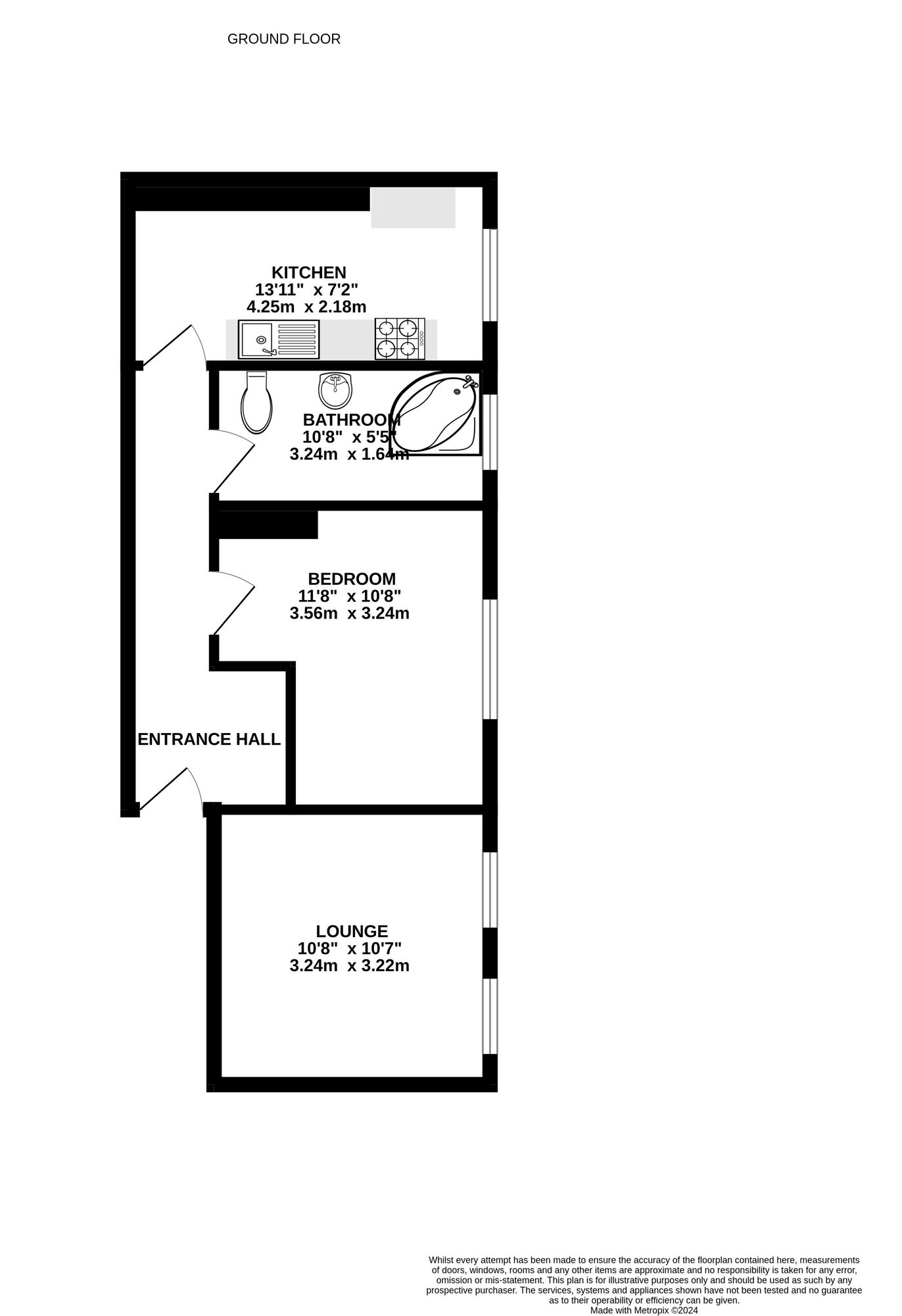 Floorplan of 1 bedroom  Flat to rent, Market Place, Bridlington, East Riding of Yorkshi, YO16