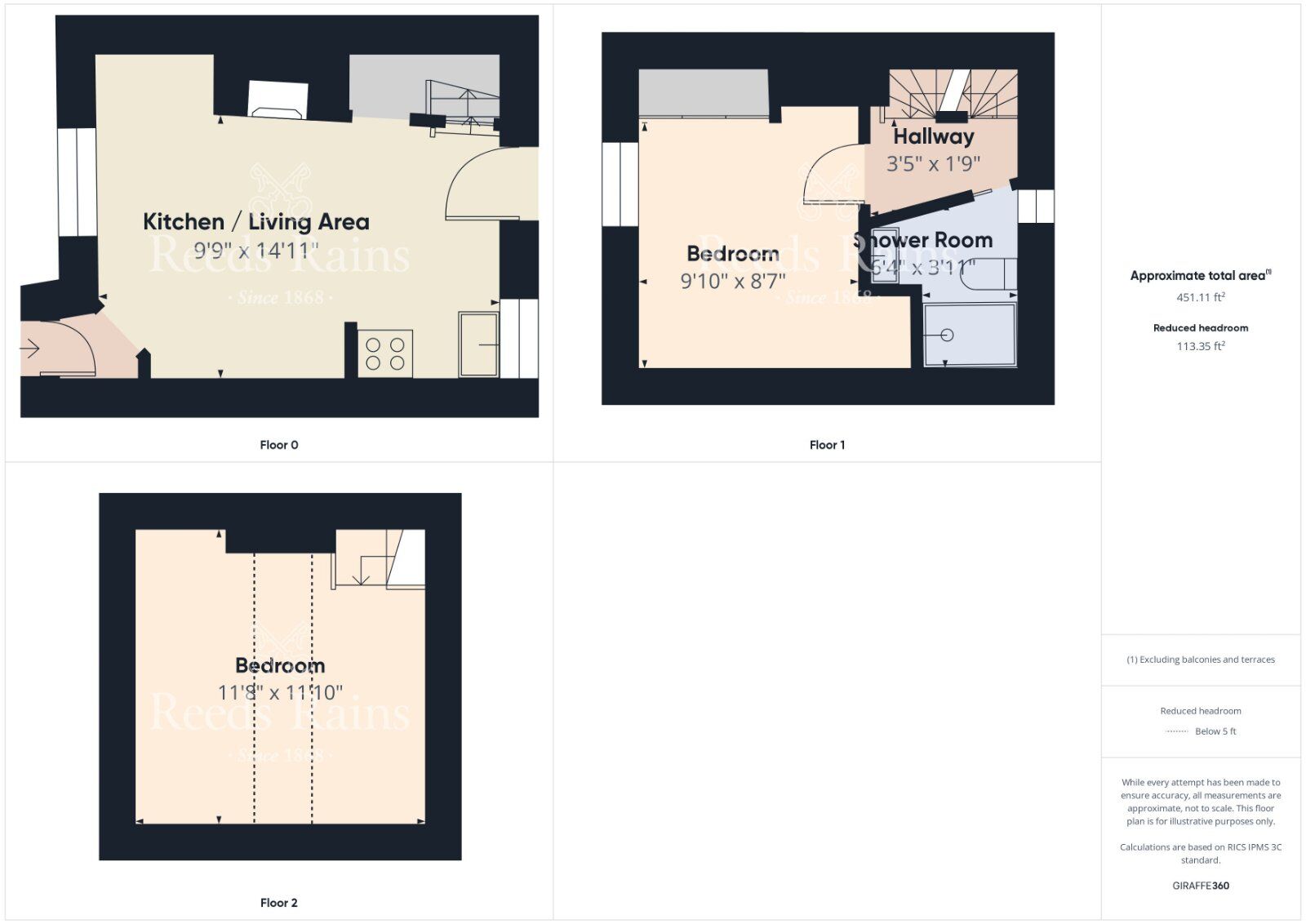 Floorplan of 2 bedroom Mid Terrace House for sale, Allison Lane, Flamborough, East Yorkshire, YO15