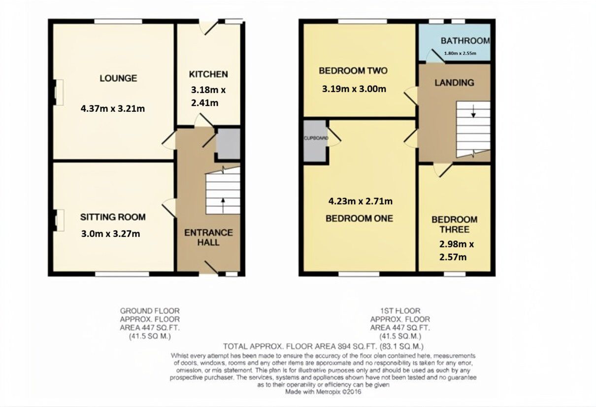 Floorplan of 3 bedroom End Terrace House for sale, Milner Road, Bridlington, East Riding of Yorkshire, YO16