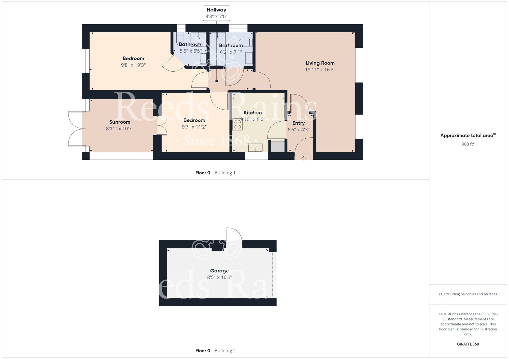 Floorplan of 2 bedroom Detached Bungalow for sale, Castle Howard Close, Bridlington, East Yorkshire, YO16